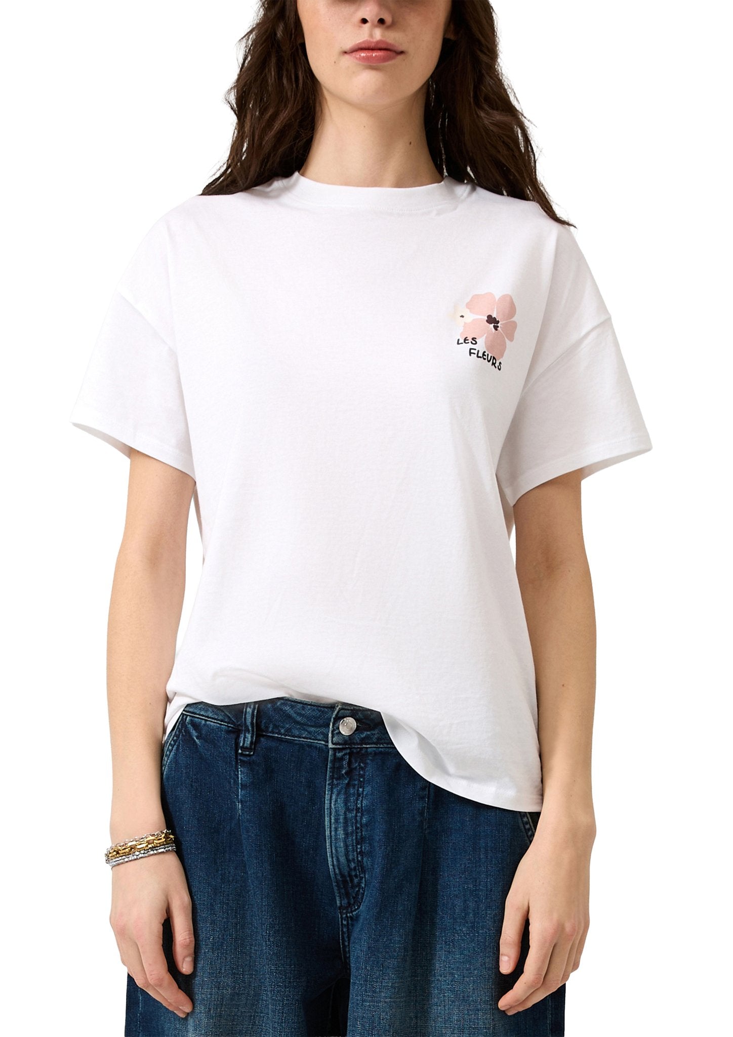 QS by S.Oliver Damen T-Shirts White