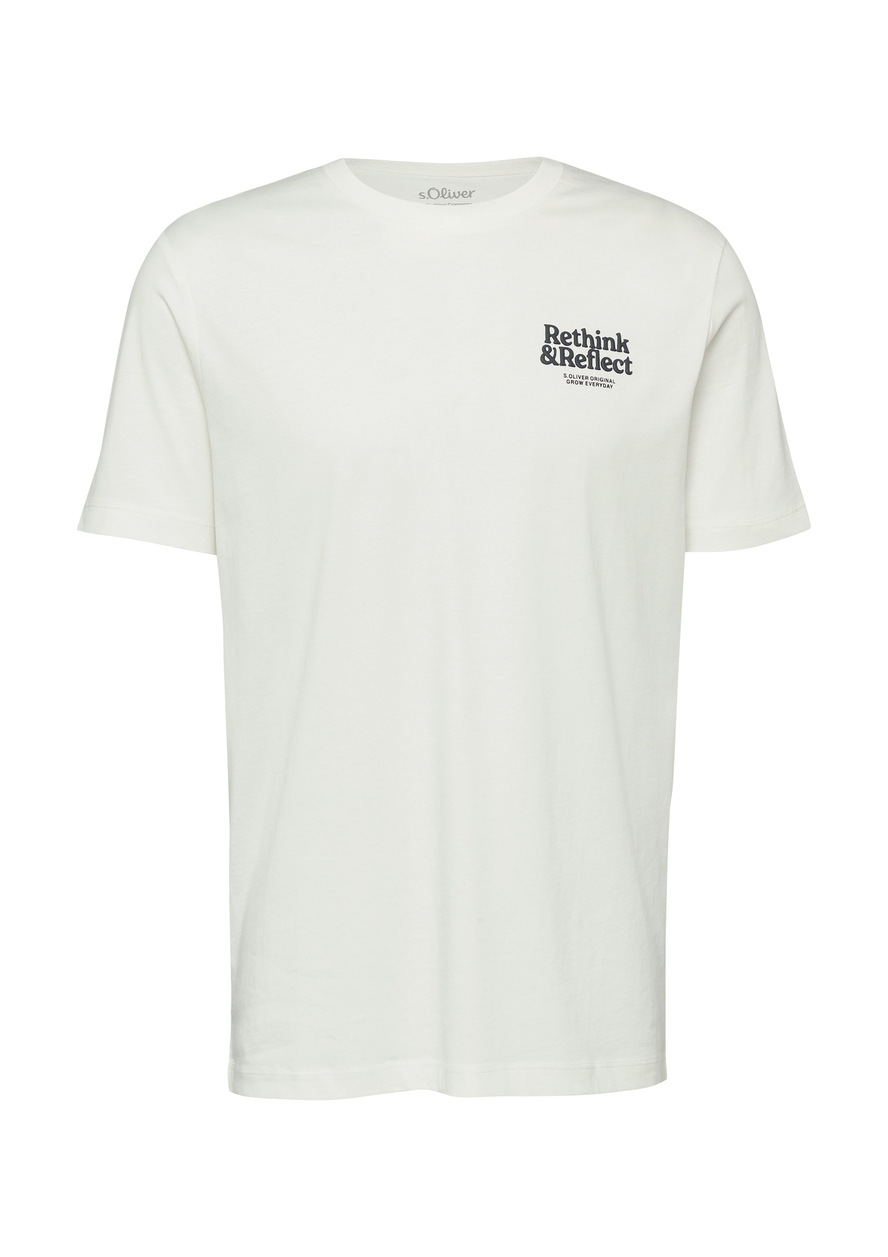 S. Oliver red Herren T-Shirts kurz White