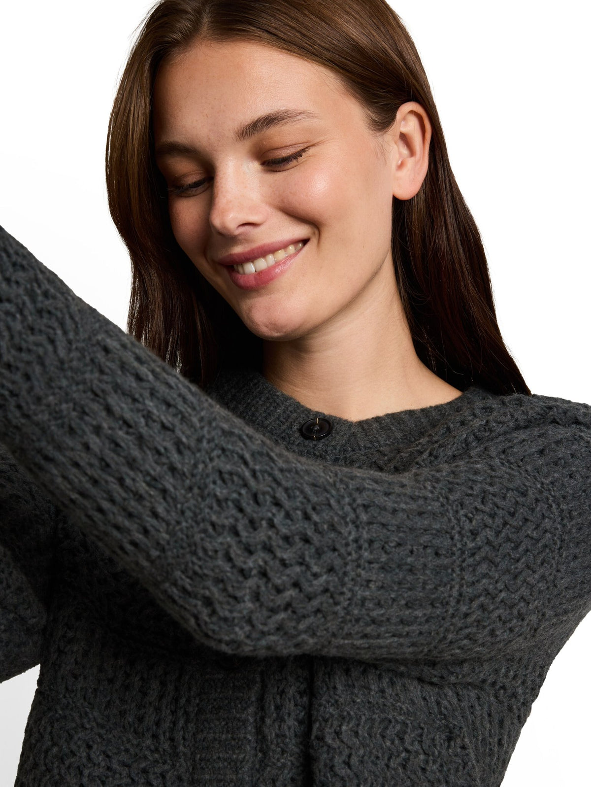 Tom Tailor Damen Strickjacken Dark Olive Mela
