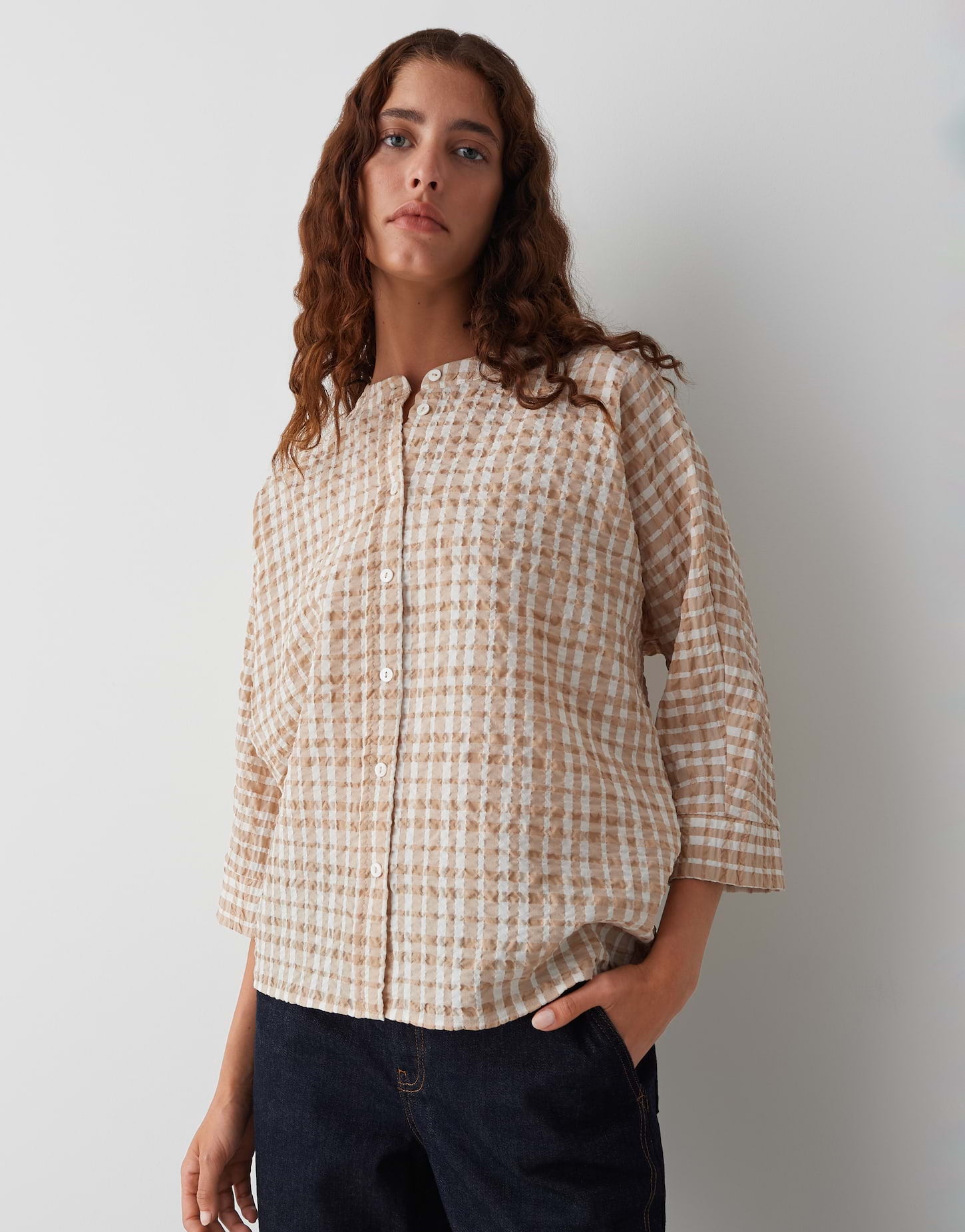 Opus Damen Blusen Caramel