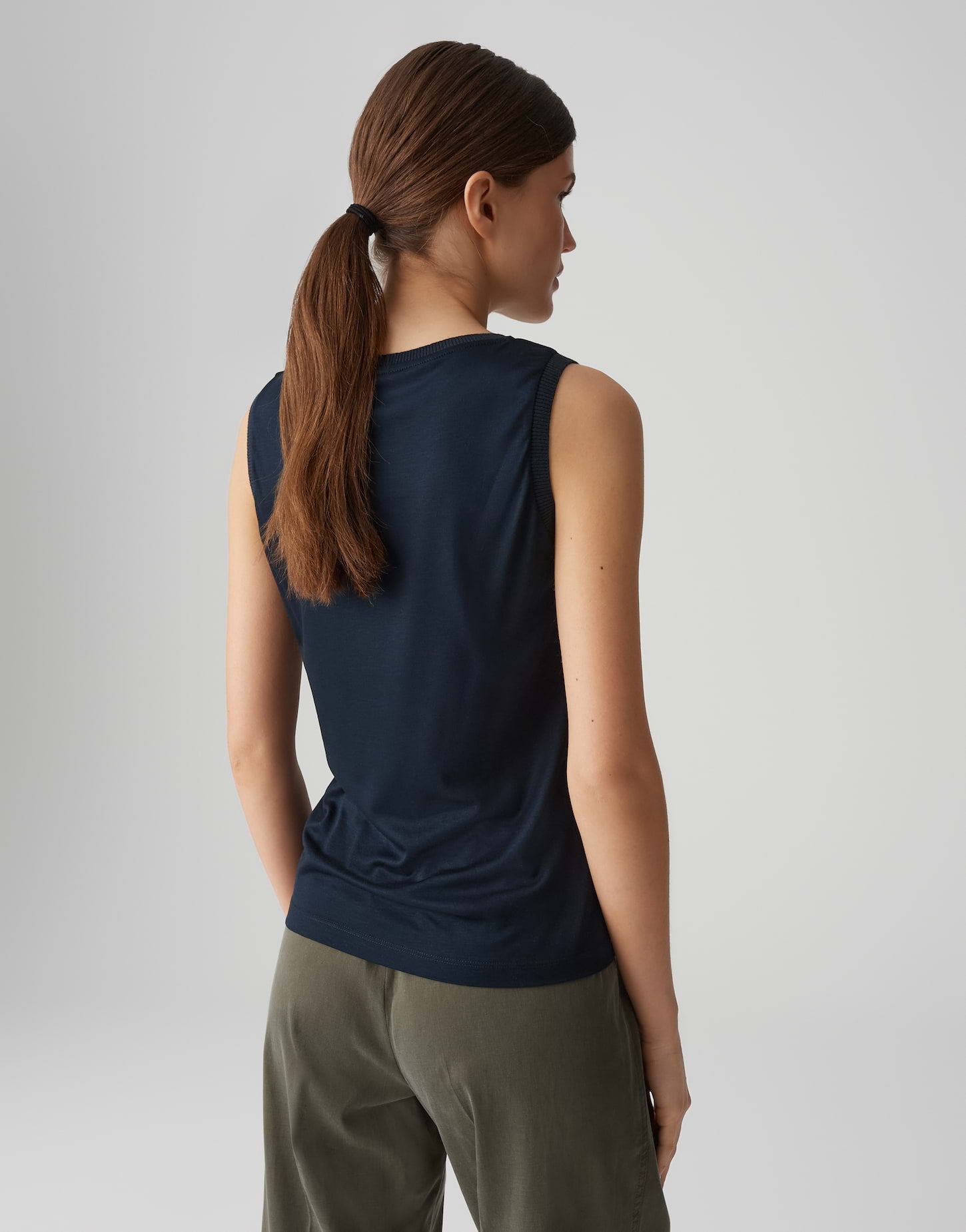Opus Damen T-Shirts Coal Blue