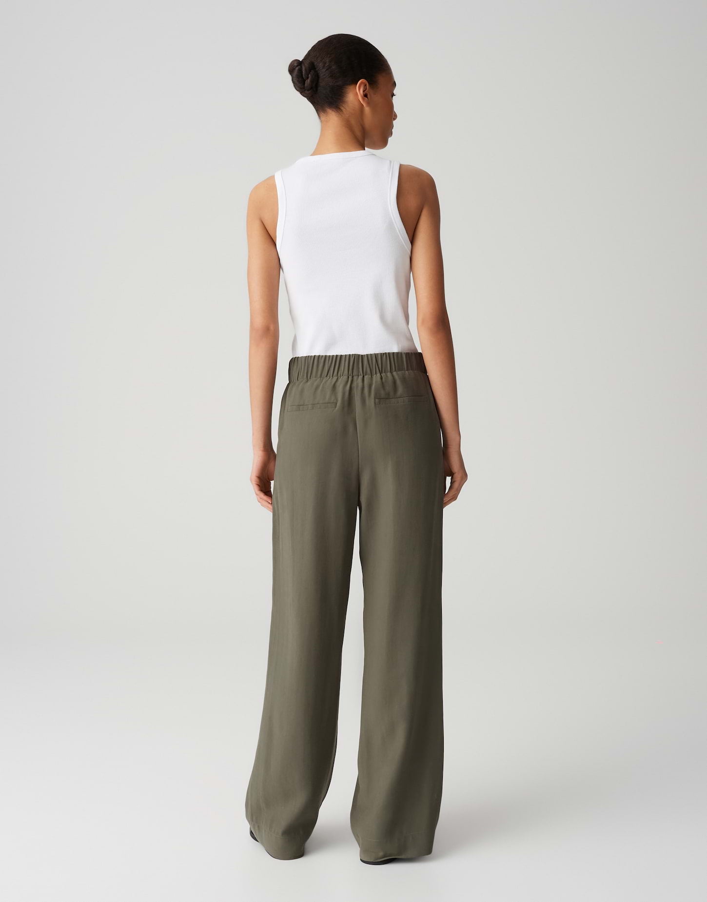 Opus Damen Hosen Olive Leaf
