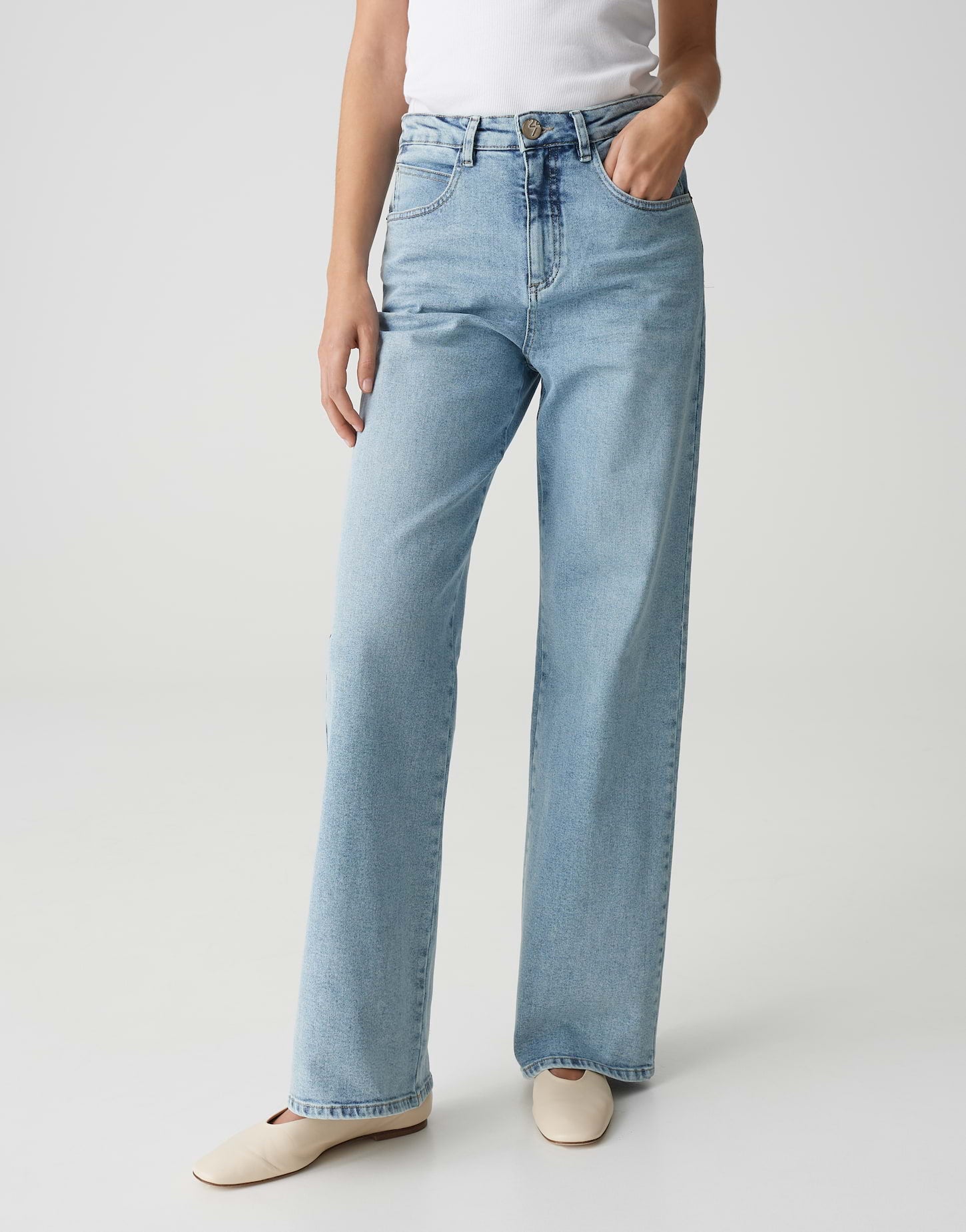 Opus Damen Jeans Light Relaxing