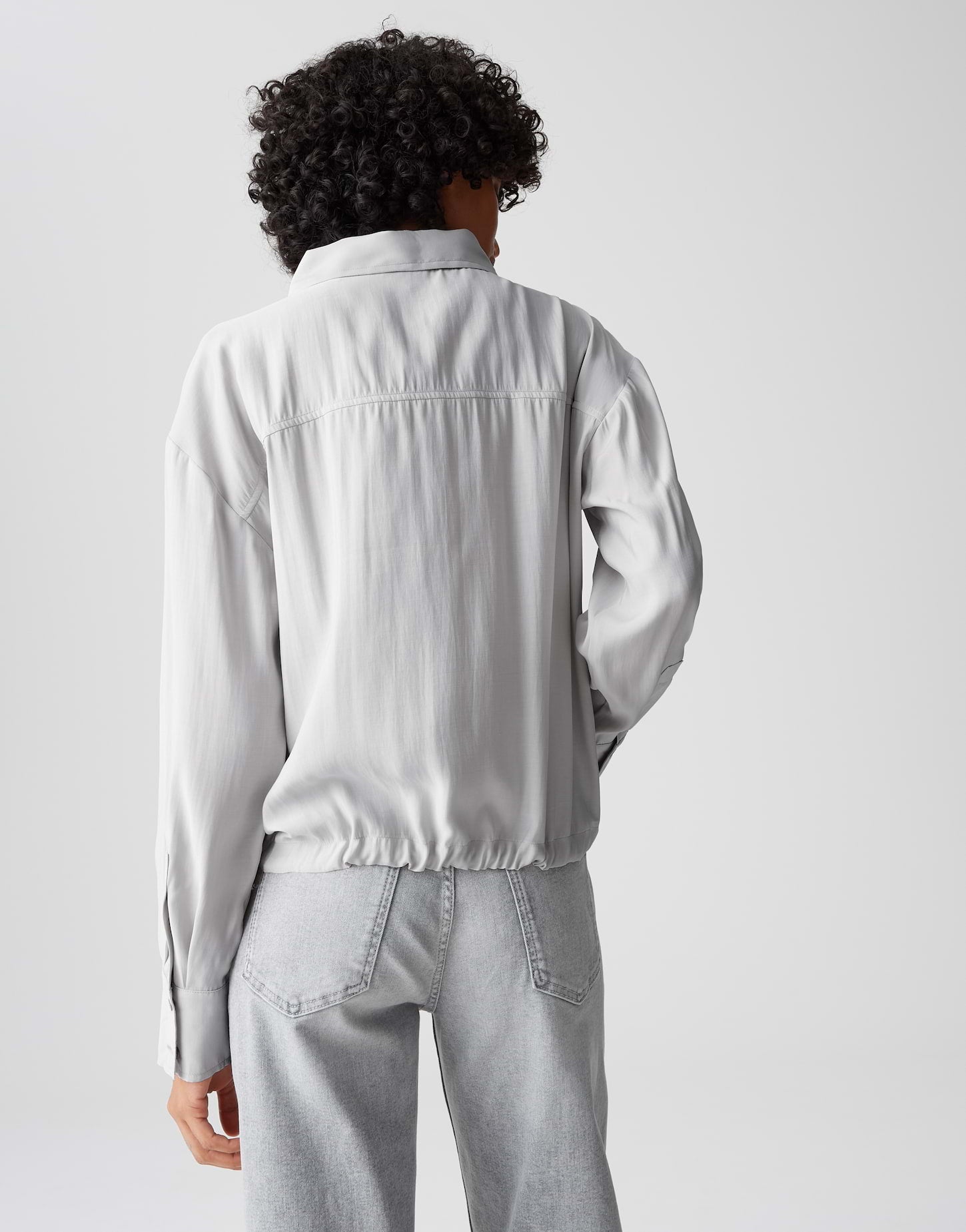 Opus Damen Blusen Hazy Fog Melang