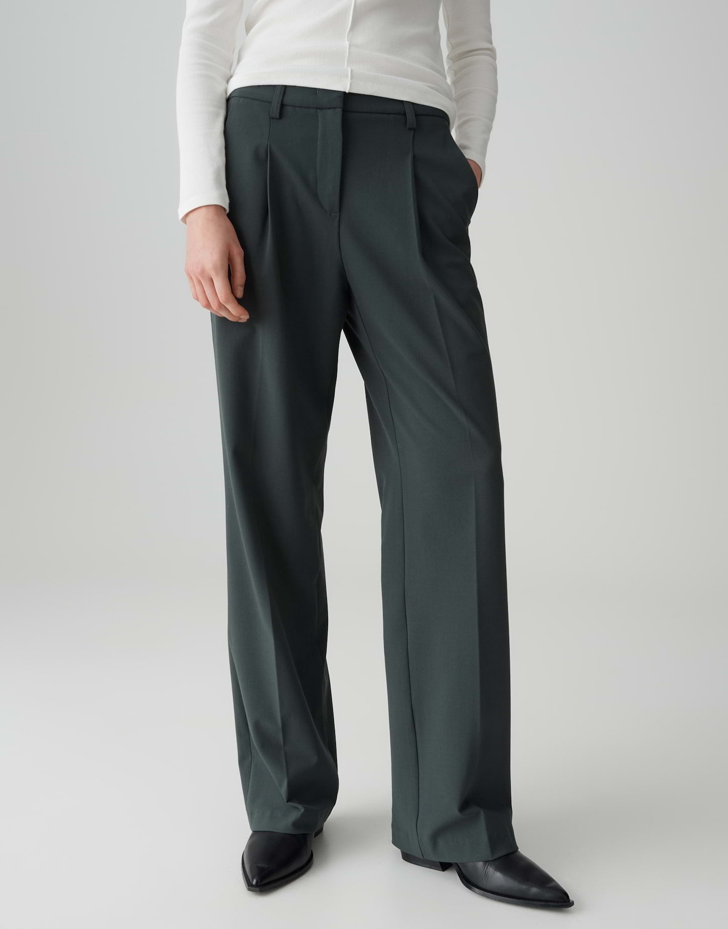 Opus Pants Damen Hosen  Deep Pine
