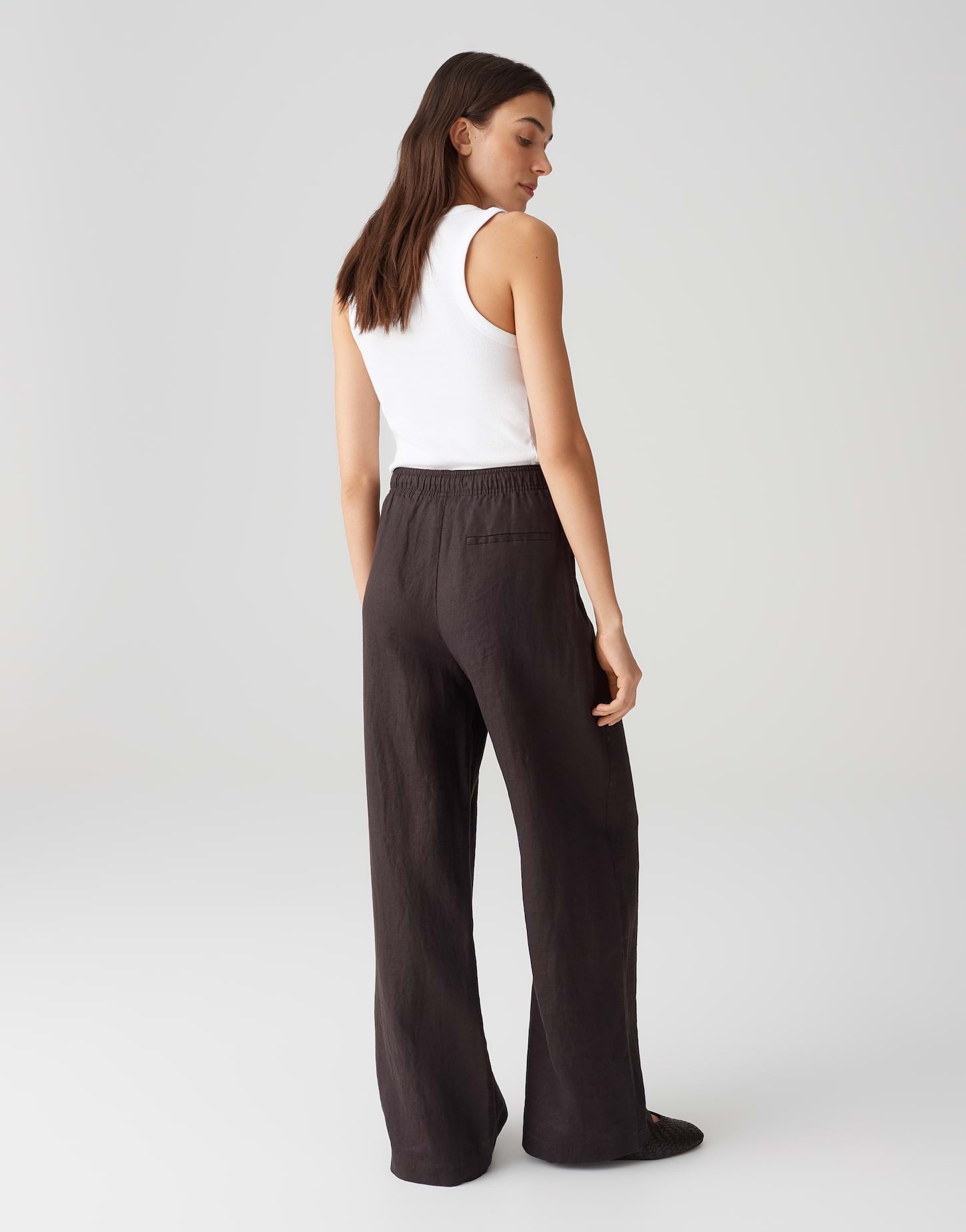 Opus Damen Hosen Midnight Brown