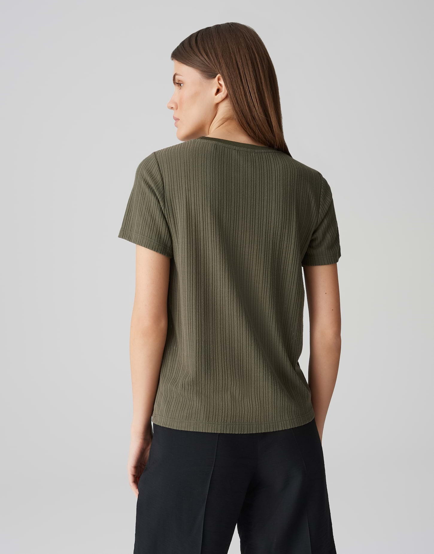 Opus Damen T-Shirts Olive Leaf