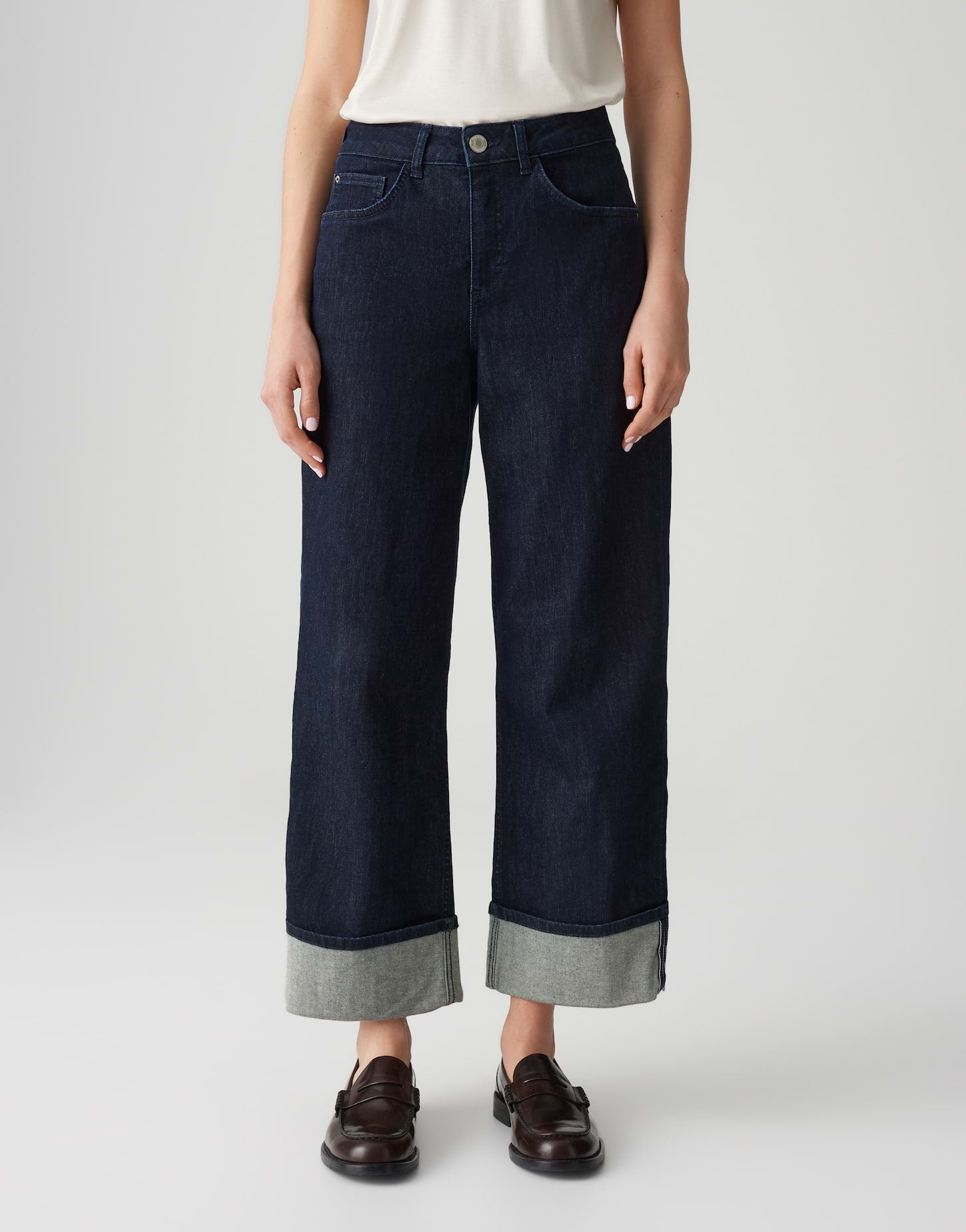 Opus Damen Jeans Rinsed Blue