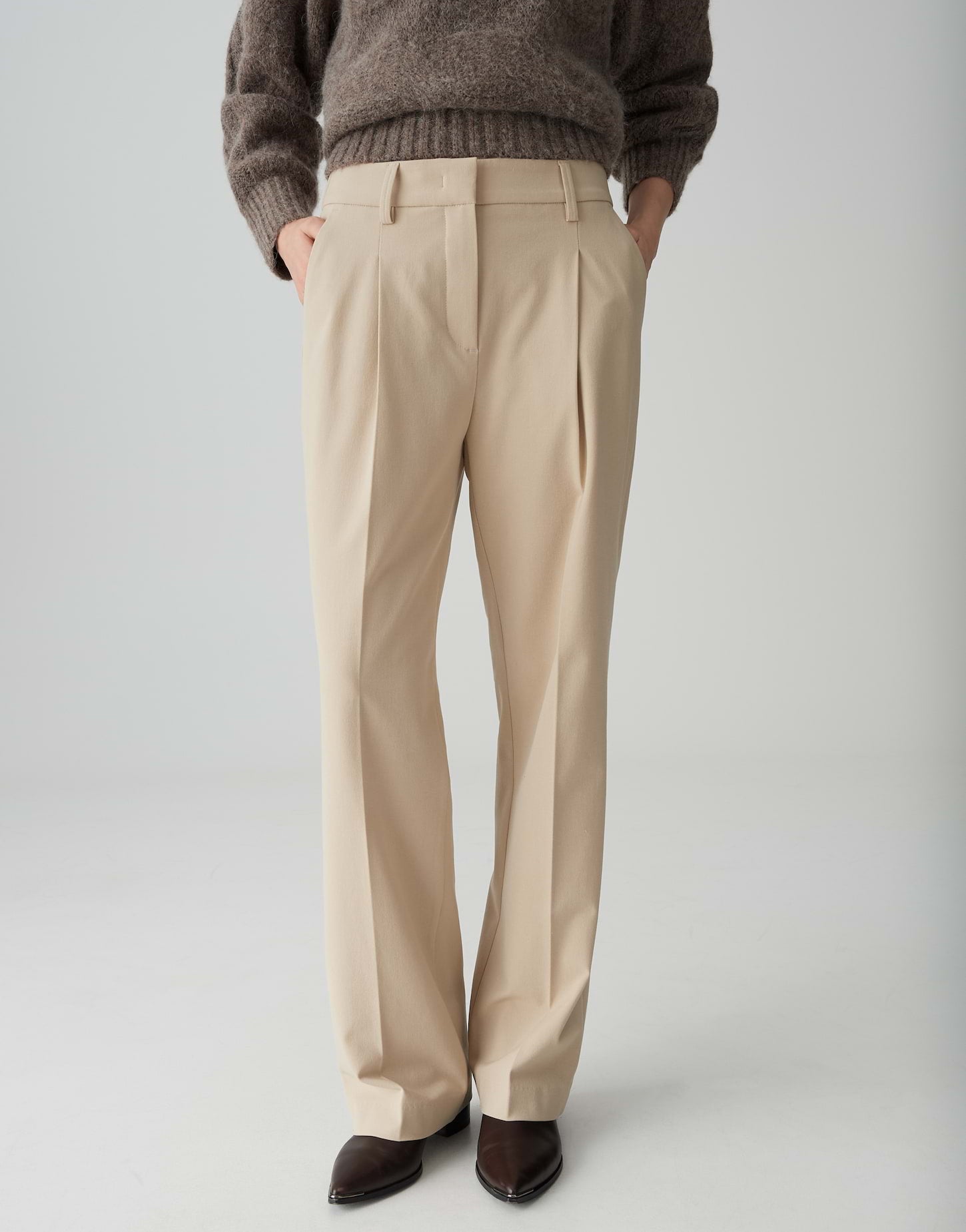 Opus Pants Damen Hosen  Macadamia