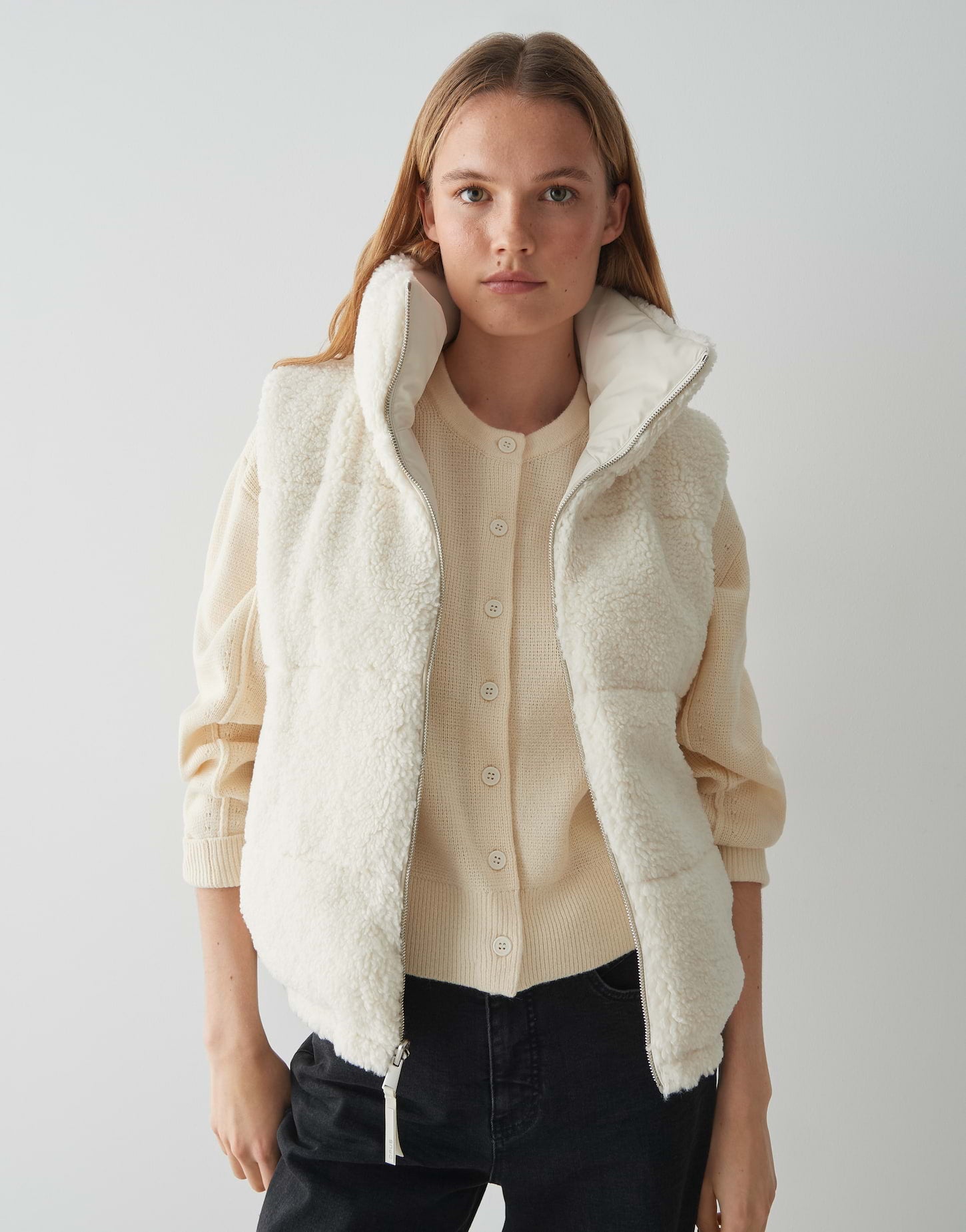 Opus Damen Indoorwesten Soft Cream