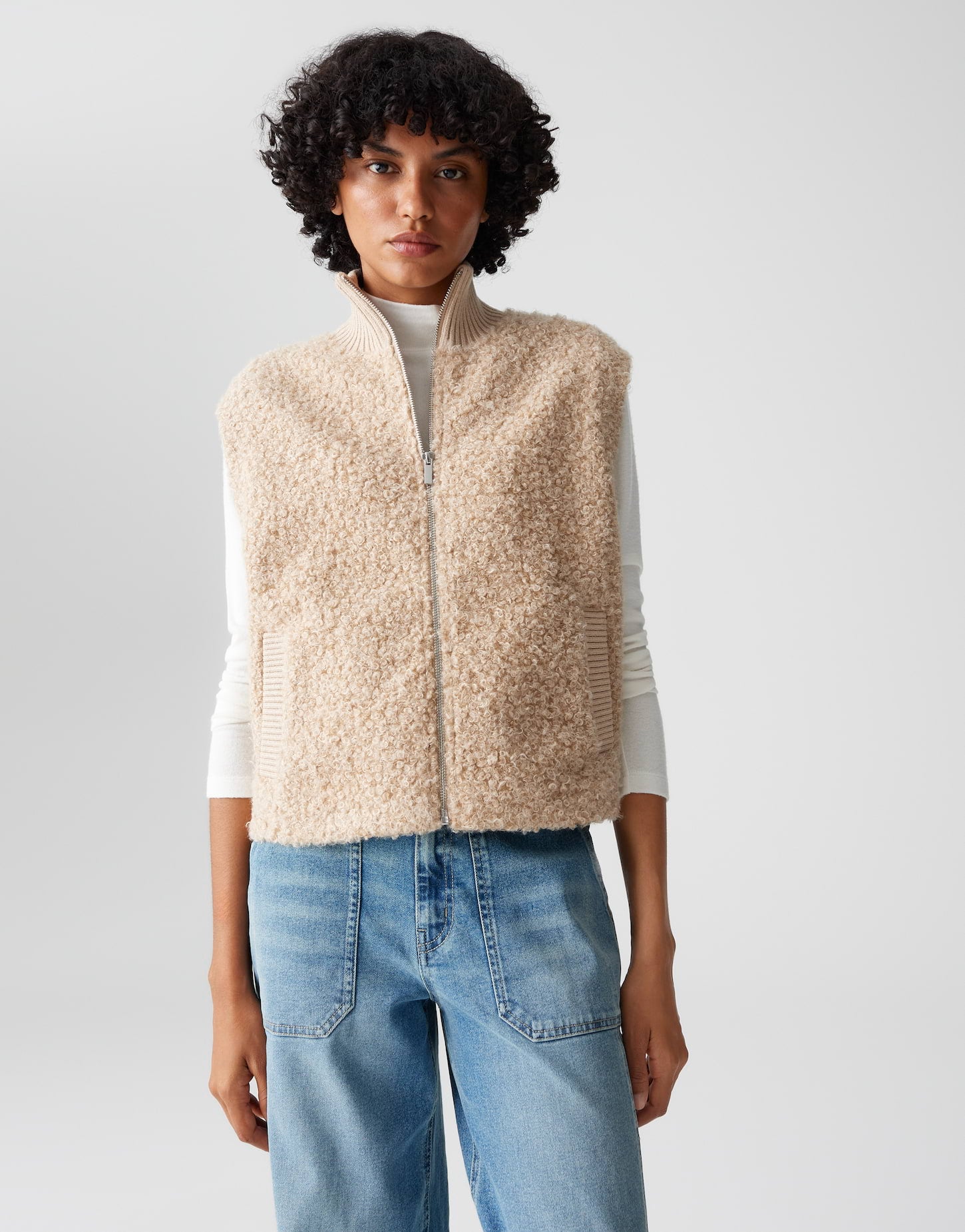 Opus Damen Sweatshirts Macadamia