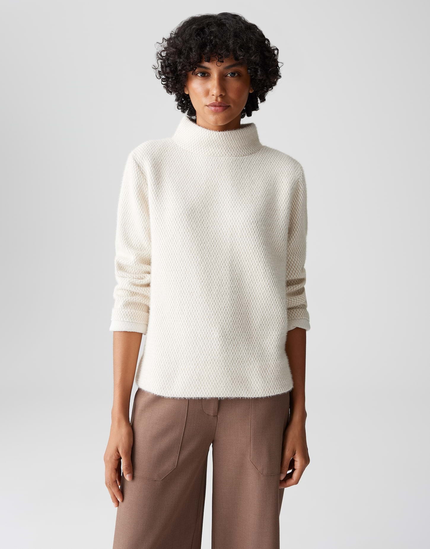 Opus Damen Sweatshirts Macadamia