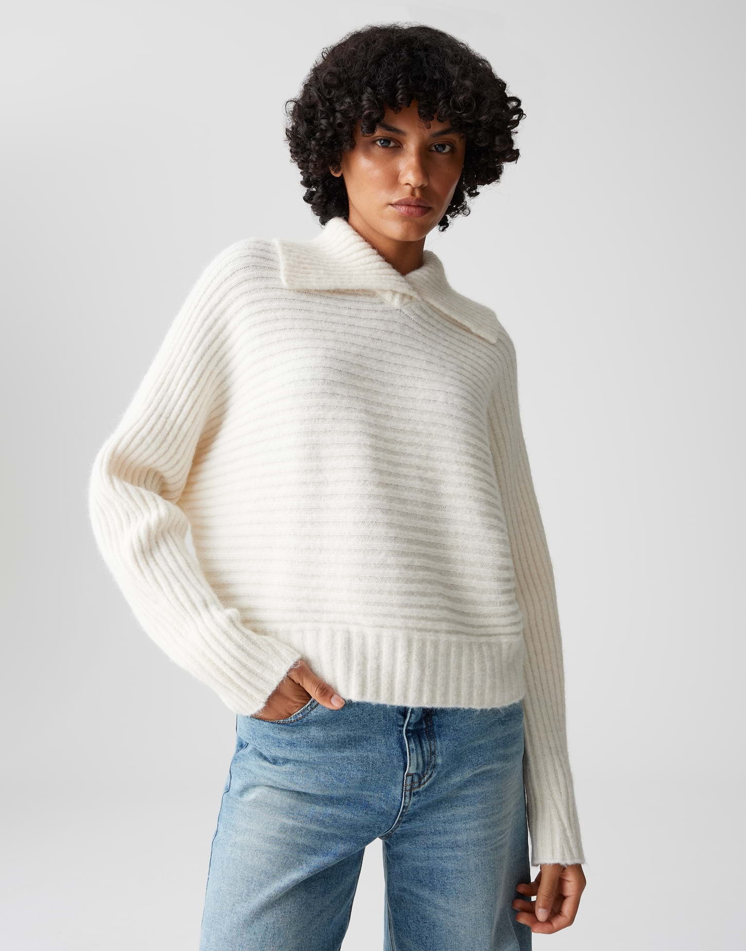 Opus Damen Pullover Soft Cream