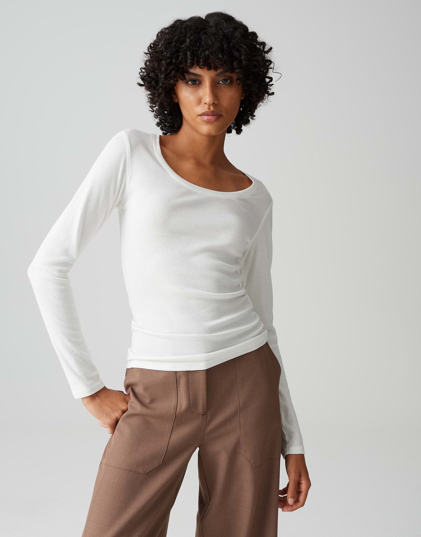 Opus Damen T-Shirts Milk