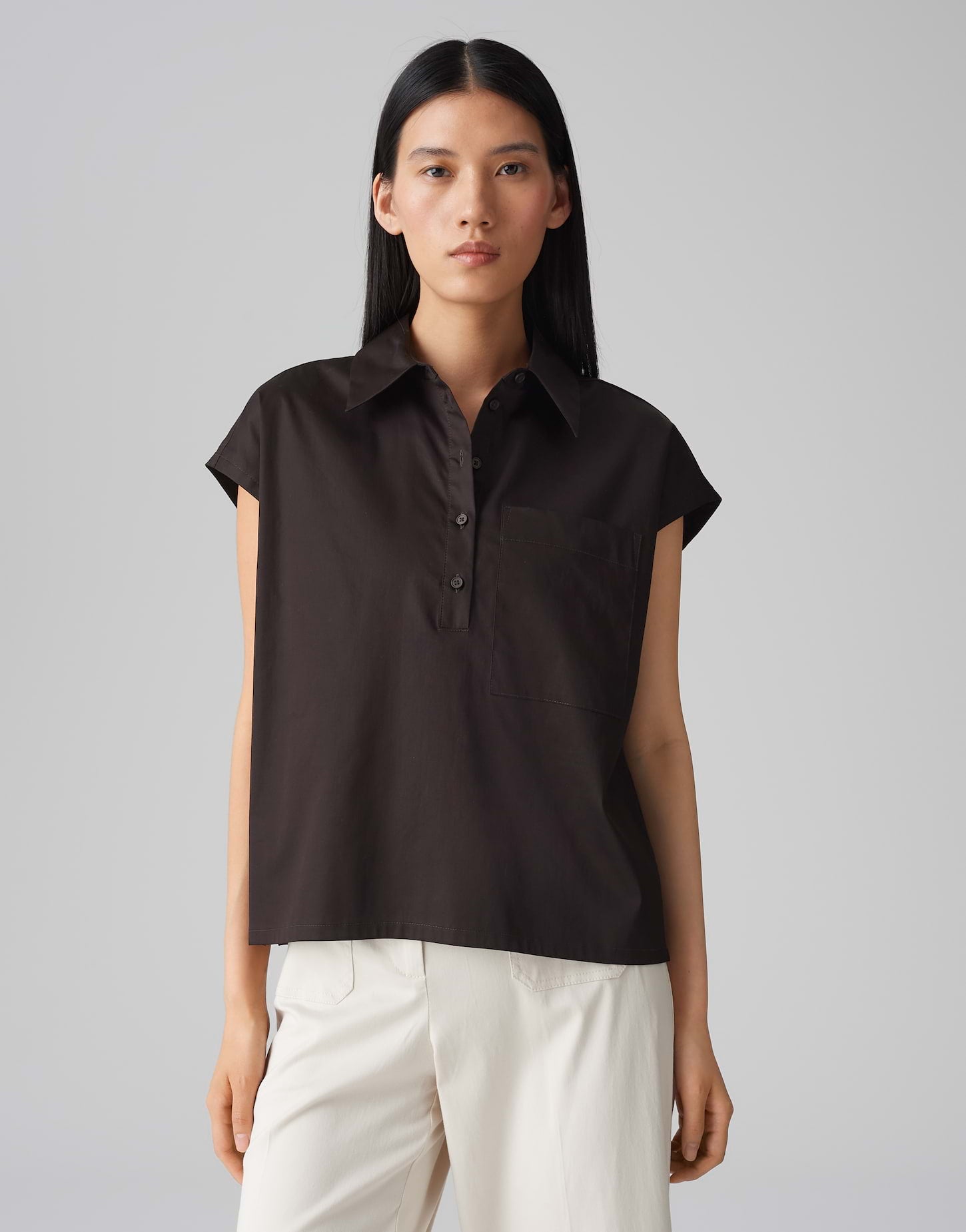 Opus Damen Blusen Midnight Brown