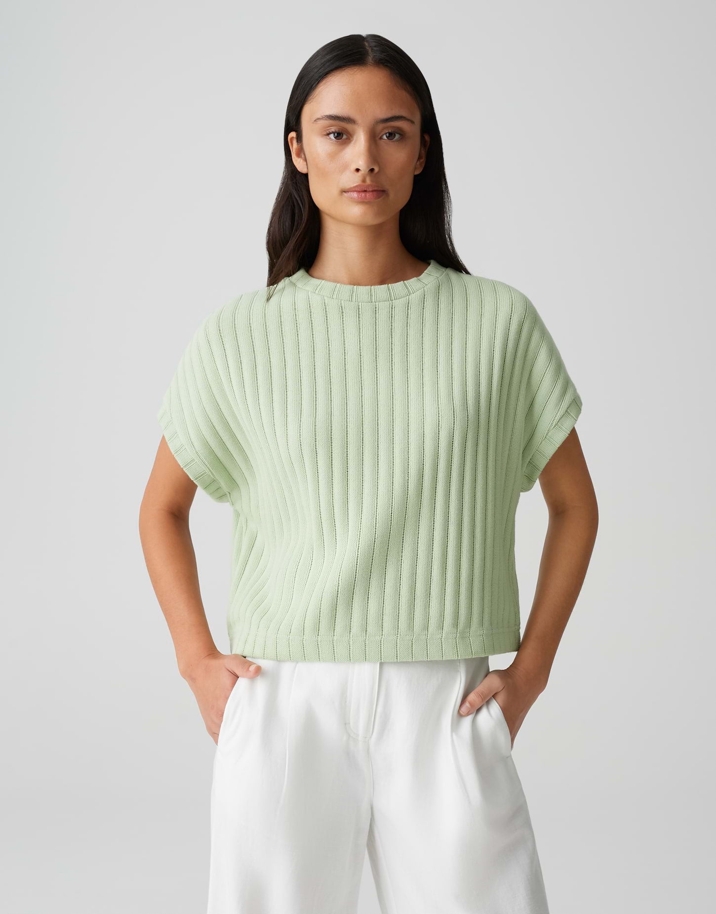 Opus Damen Sweatshirts Green Glow