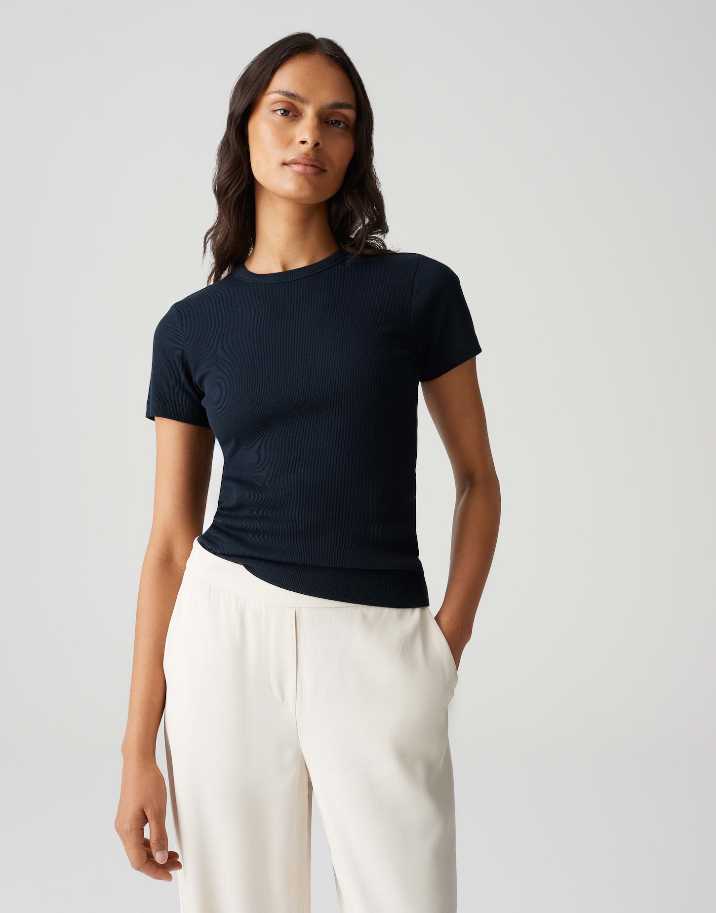 Opus Damen T-Shirts Coal Blue