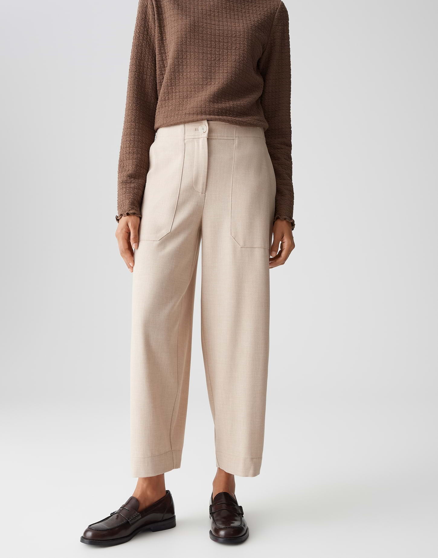 Opus Damen Hosen Macadamia