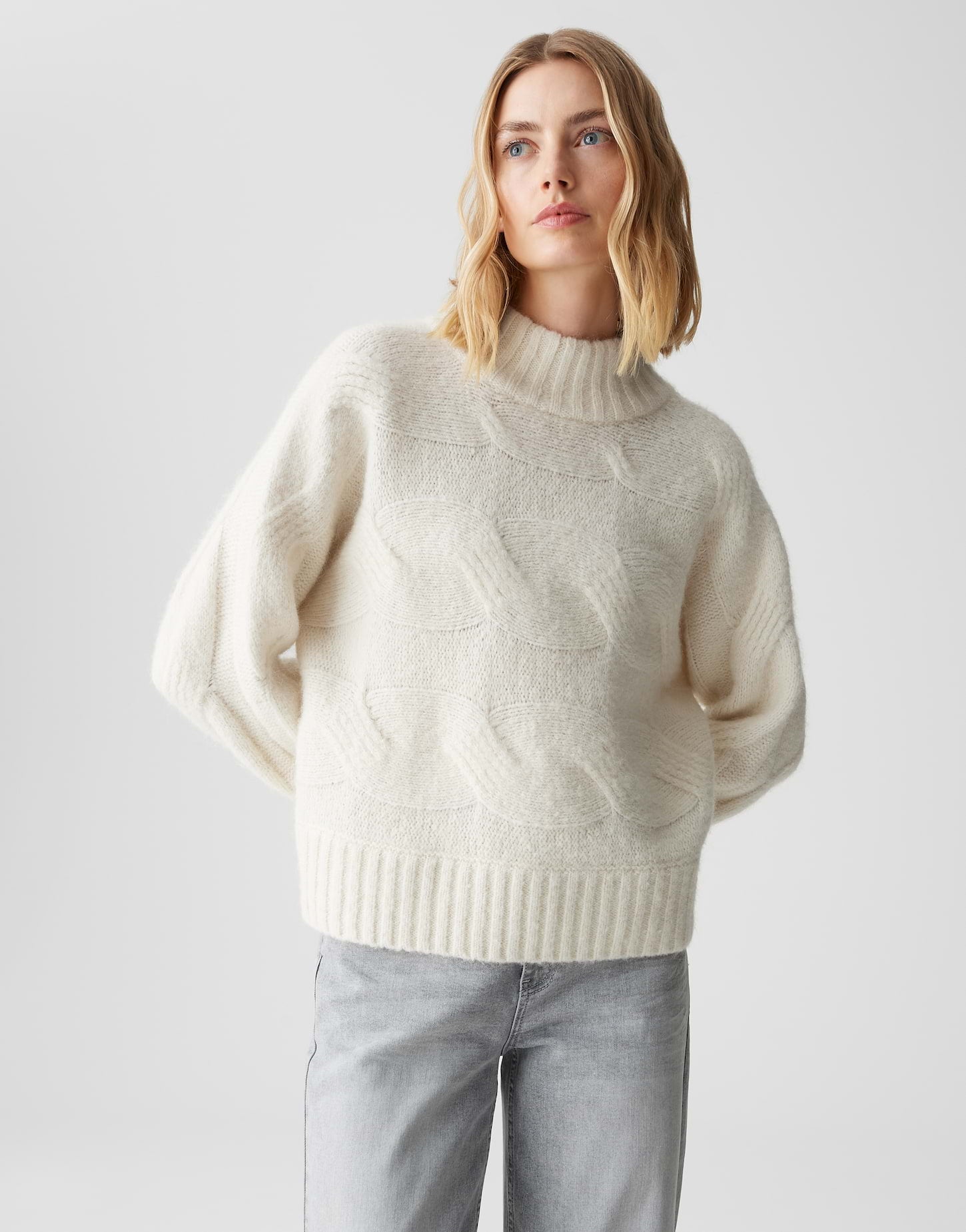 Opus Damen Pullover Soft Cream