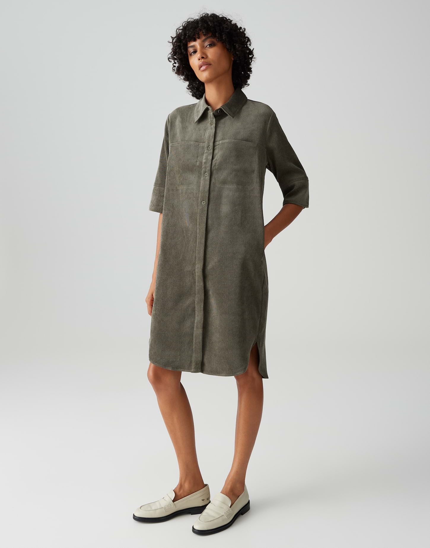 Opus Damen Kleider Olive Leaf
