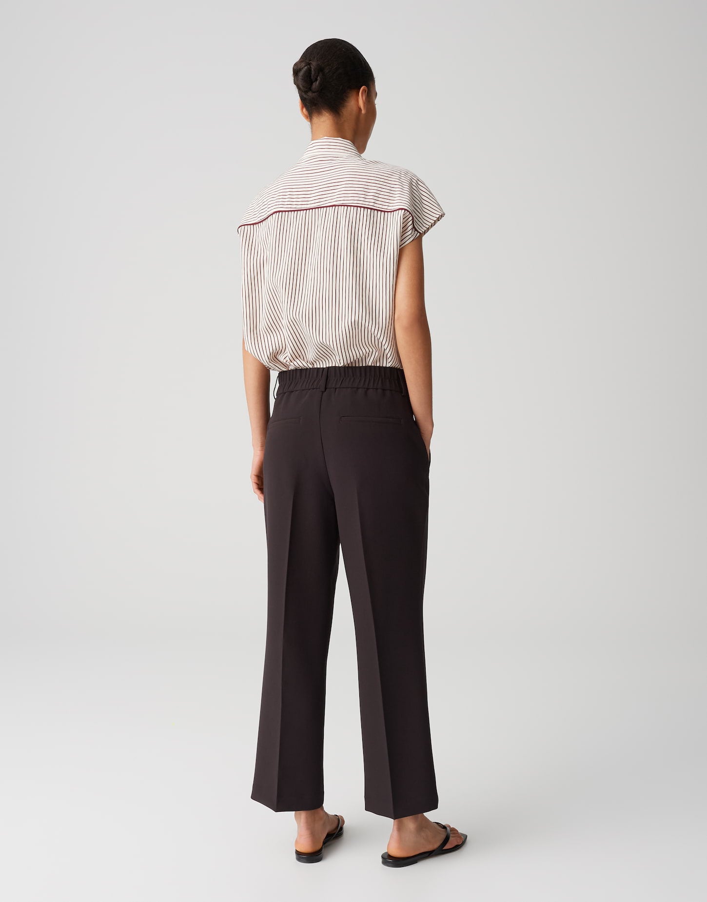 Opus Damen Hosen Midnight Brown