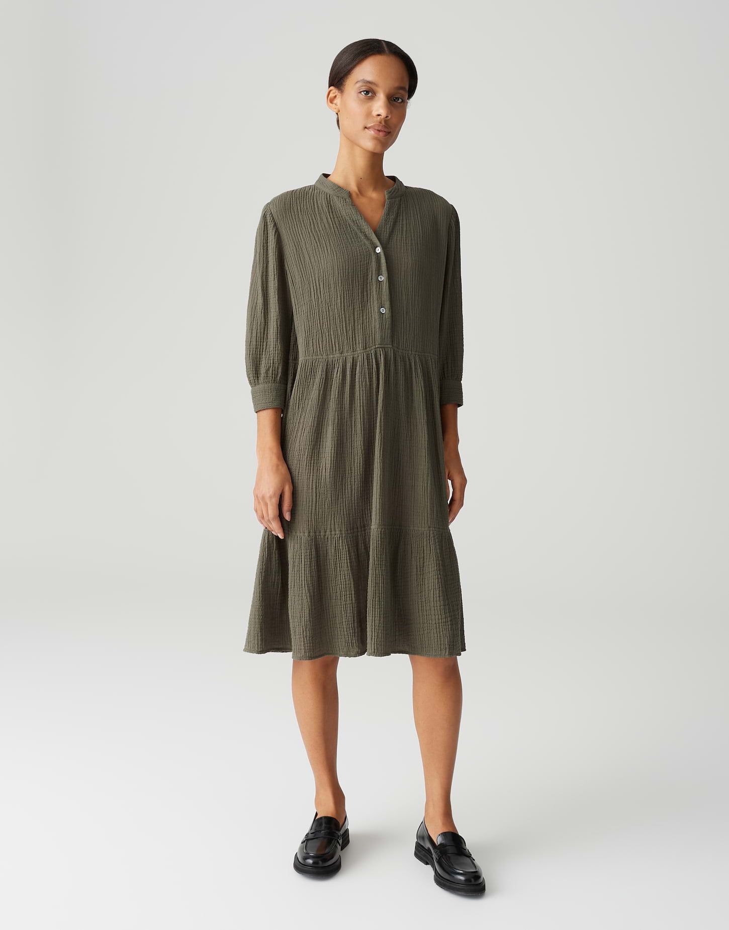 Opus Damen Kleider Olive Leaf