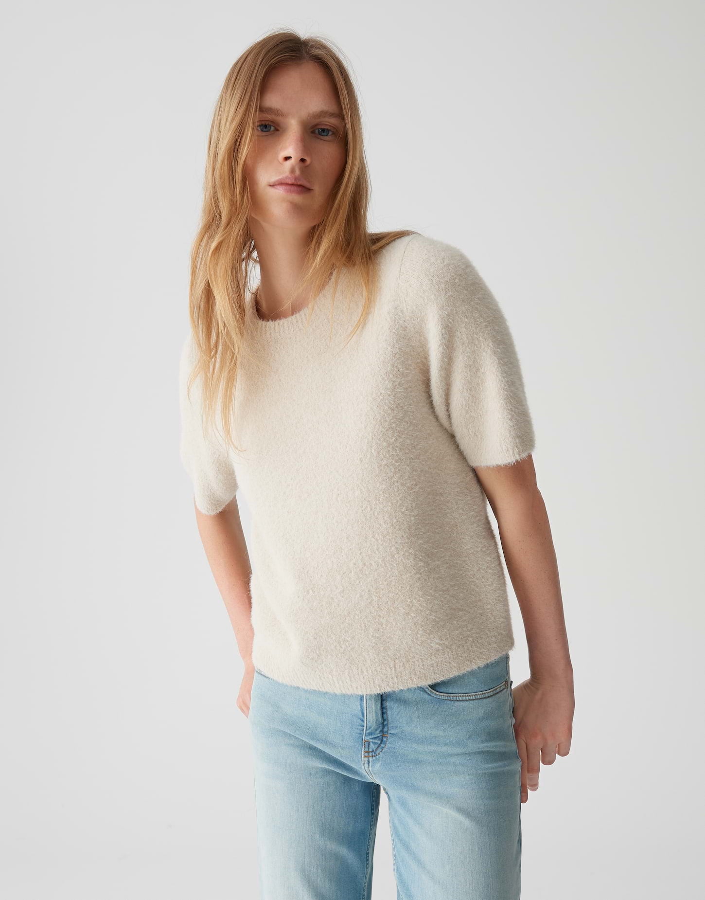 Opus Pants Damen Pullover  Macadamia