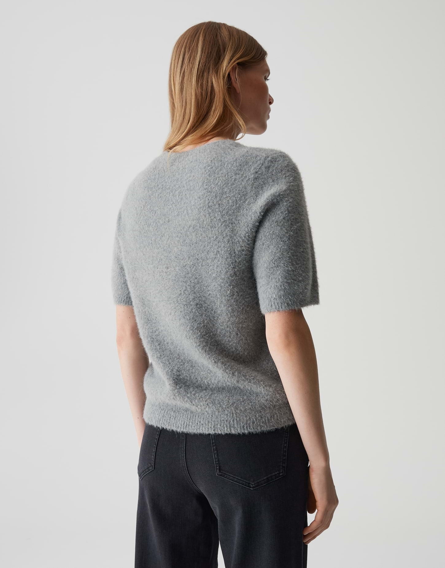 Opus Pants Damen Pullover Easy Grey