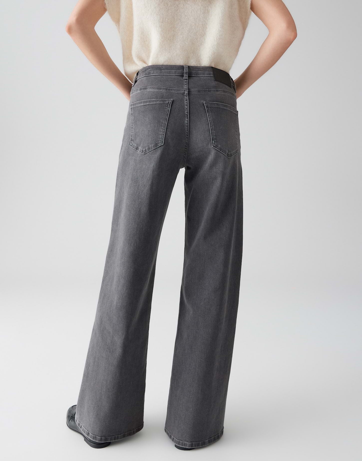 Opus Damen Jeans Mid Steel Grey