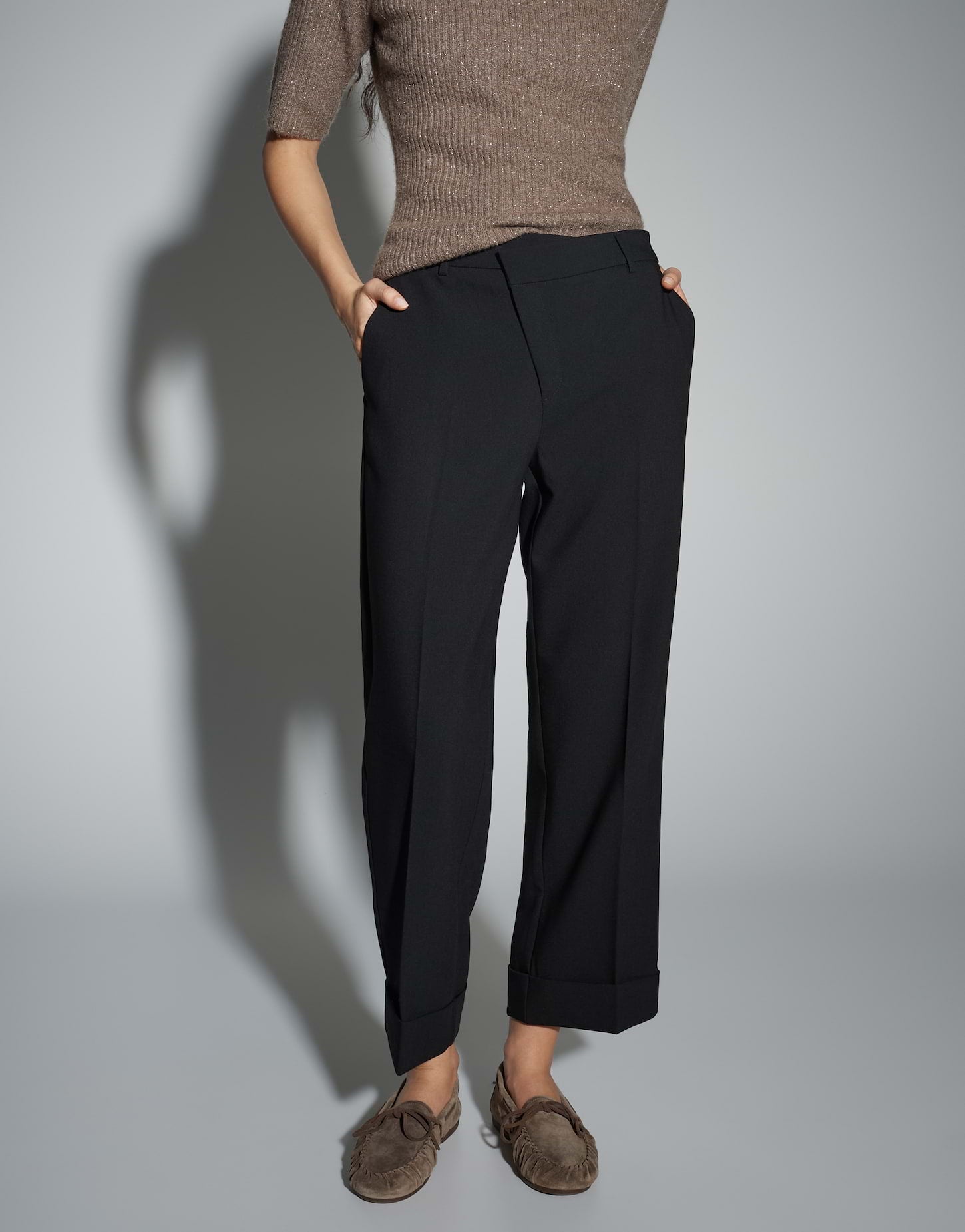 Opus Damen Hosen Black