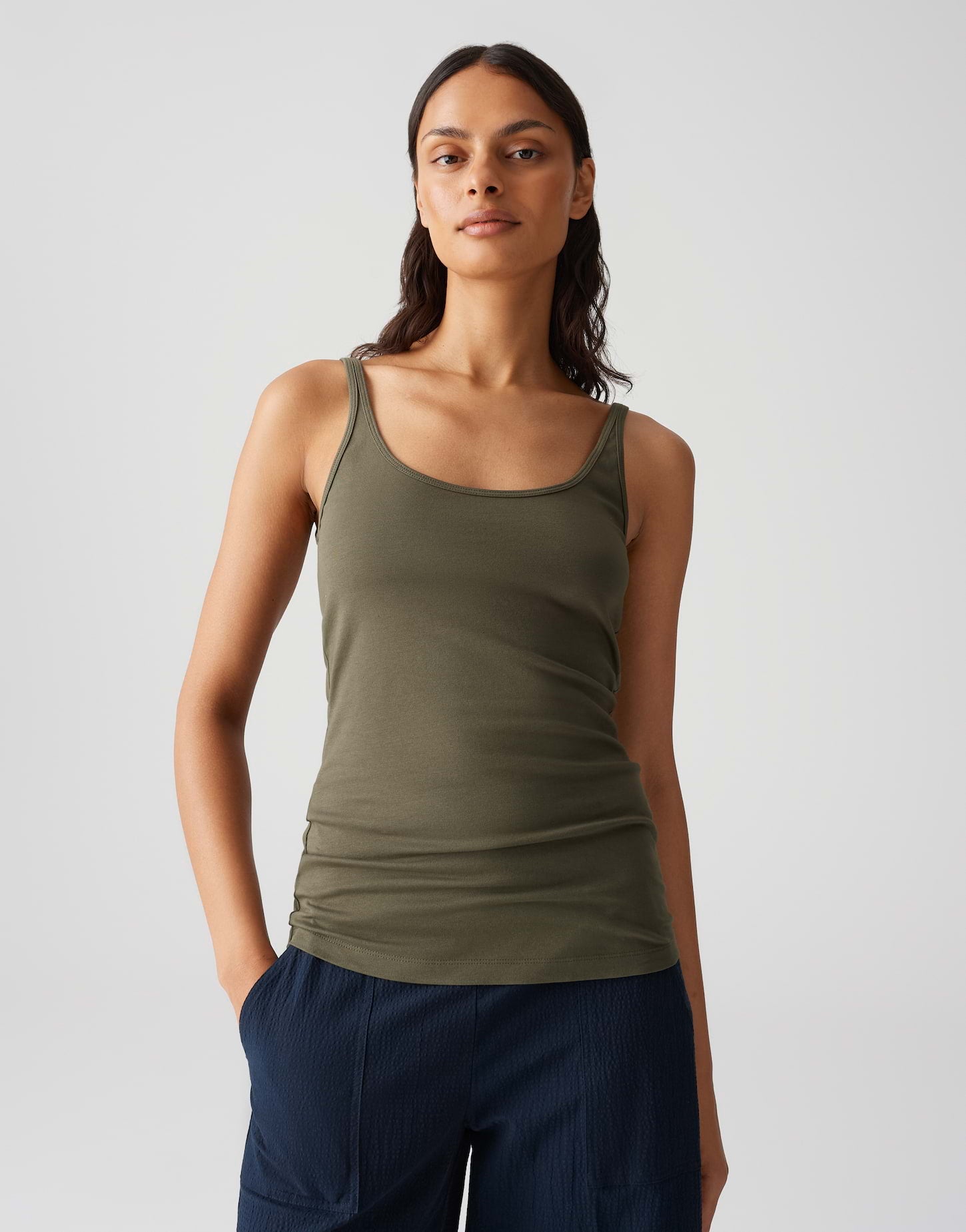 Opus Damen T-Shirts Olive Leaf