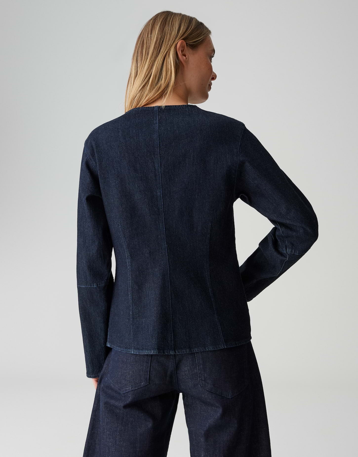 Opus Damen Blusen Dark Rinsed Blu