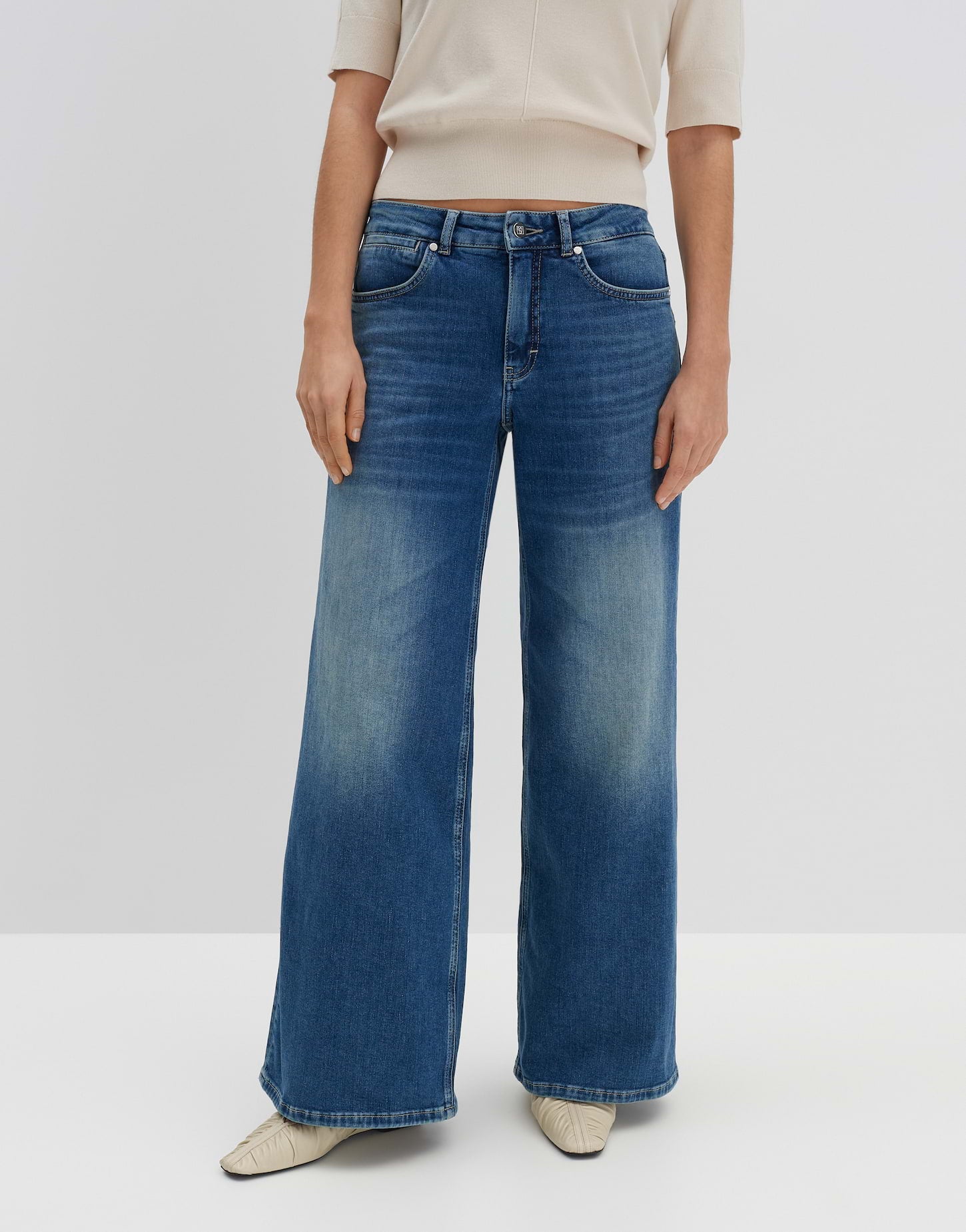 Someday Damen Jeans Mid Century Blu