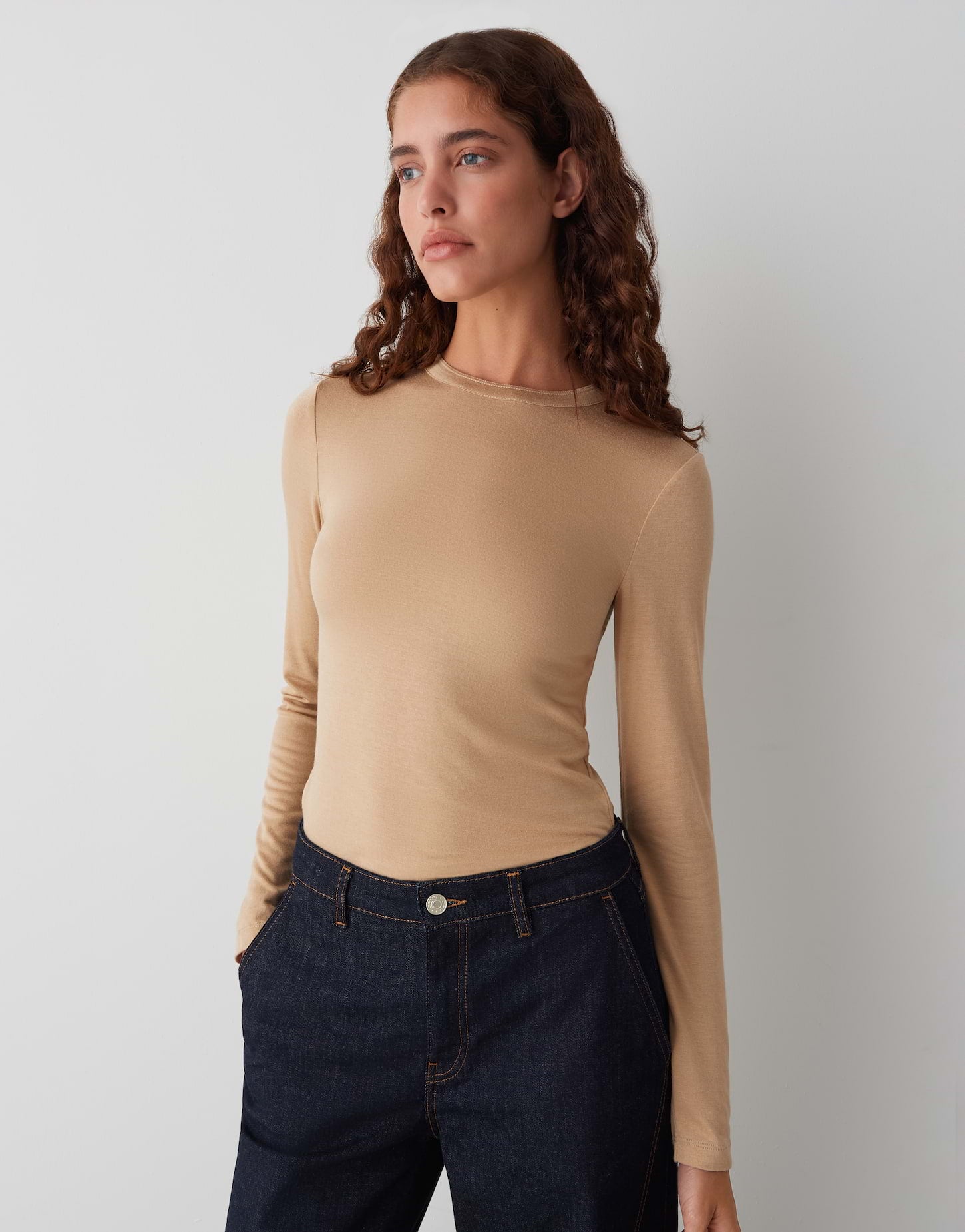 Opus Damen T-Shirts Caramel