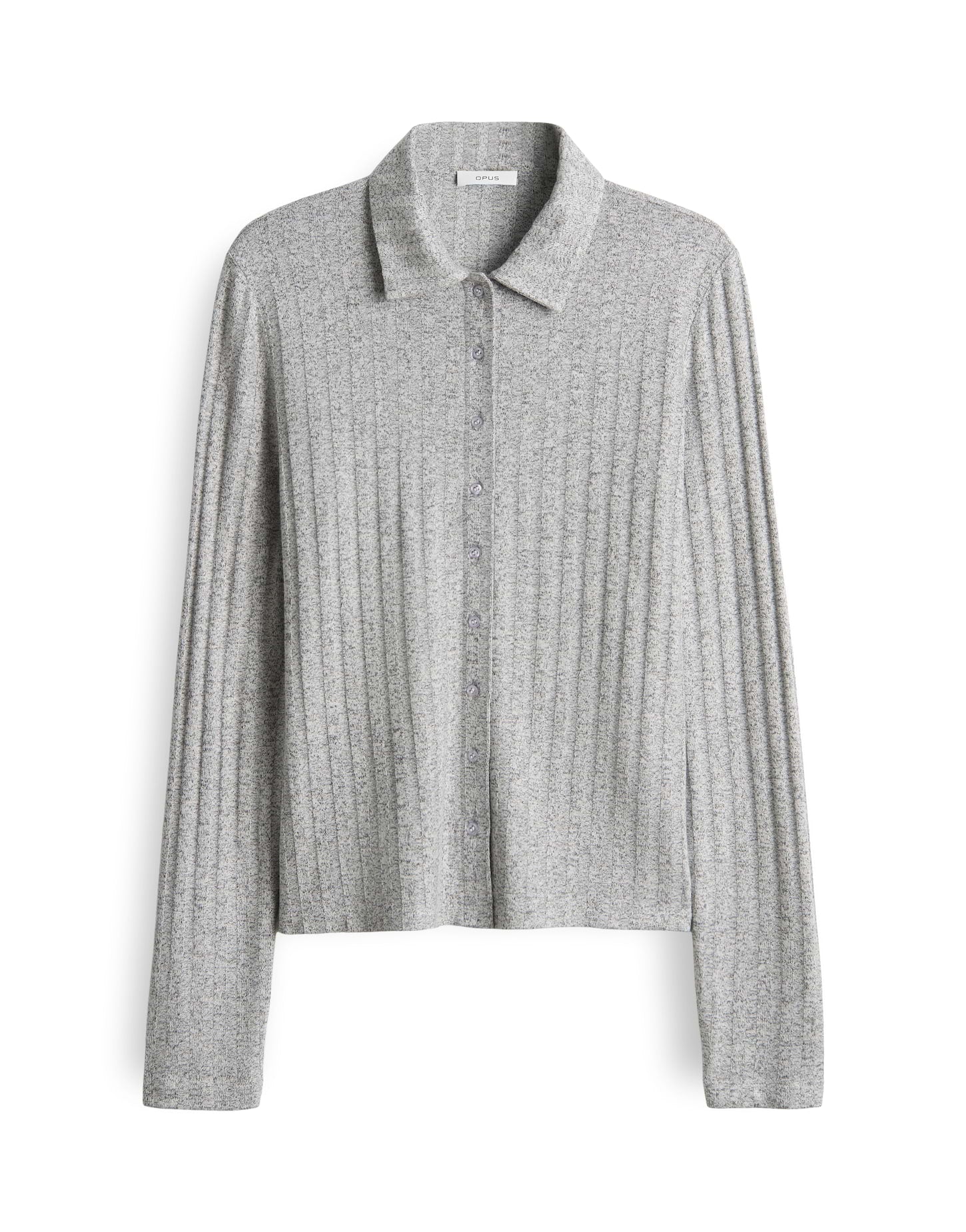 Opus Damen T-Shirts Hazy Fog Melang