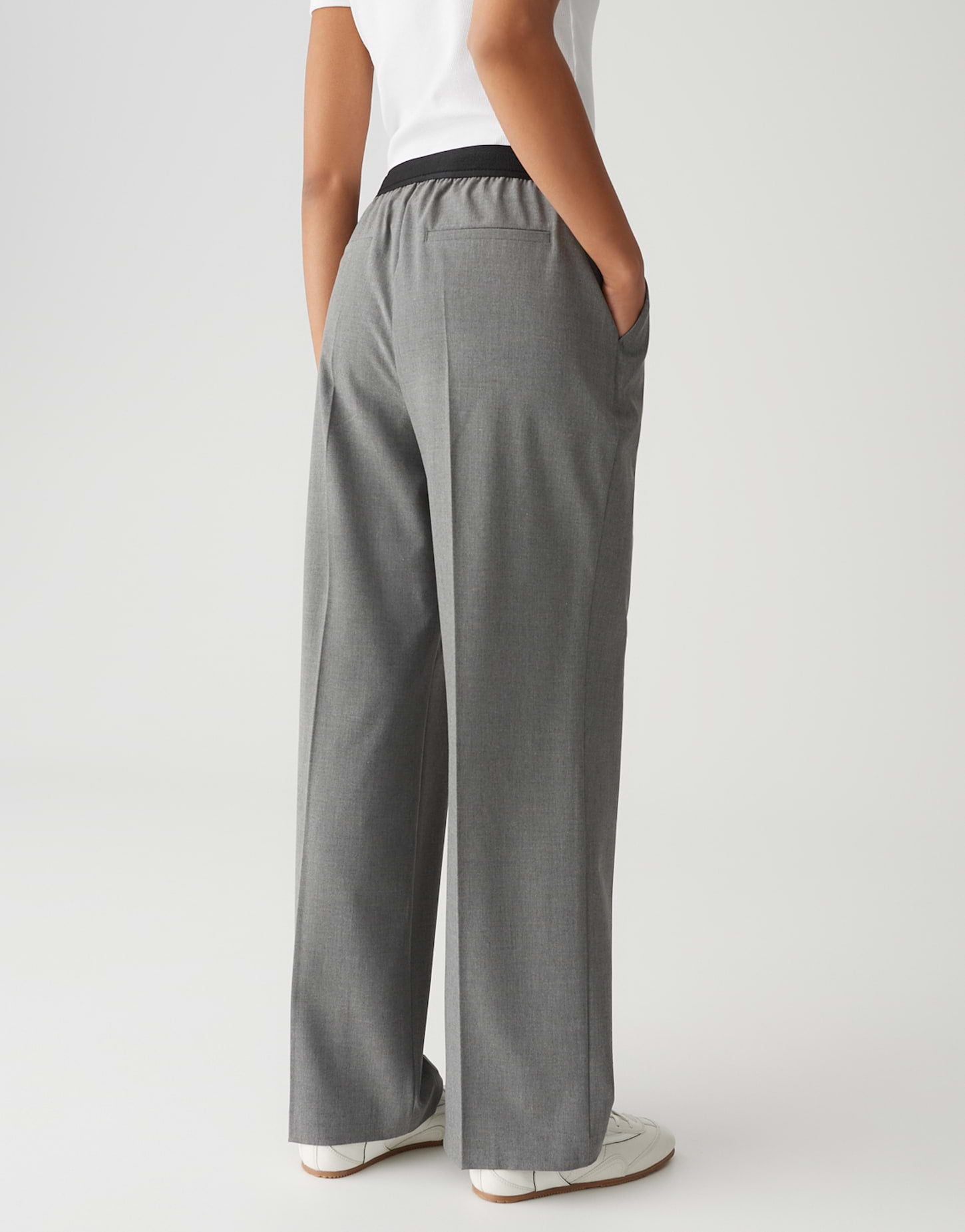 Opus Damen Hosen Easy Grey
