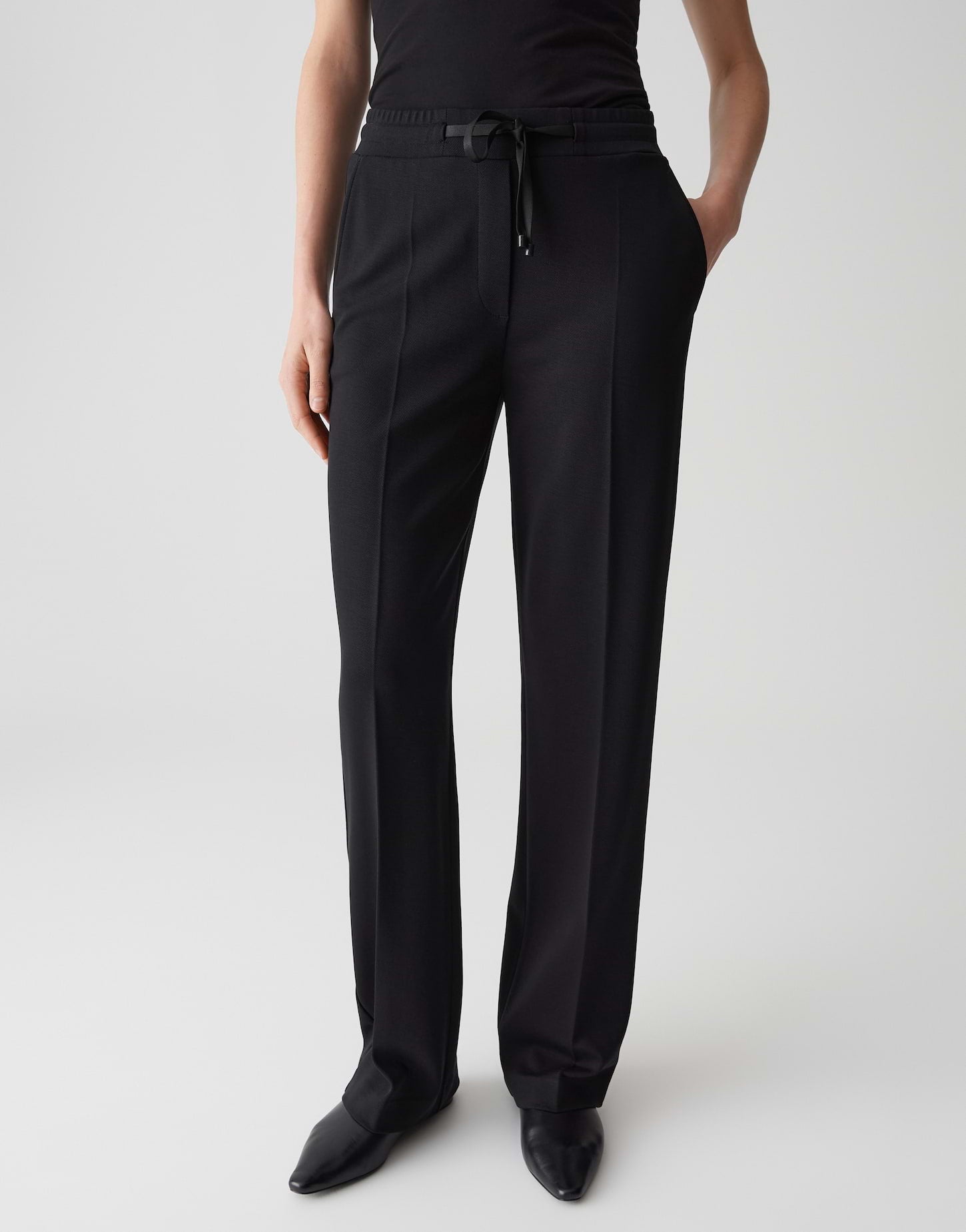 Opus Pants Damen Hosen  Black