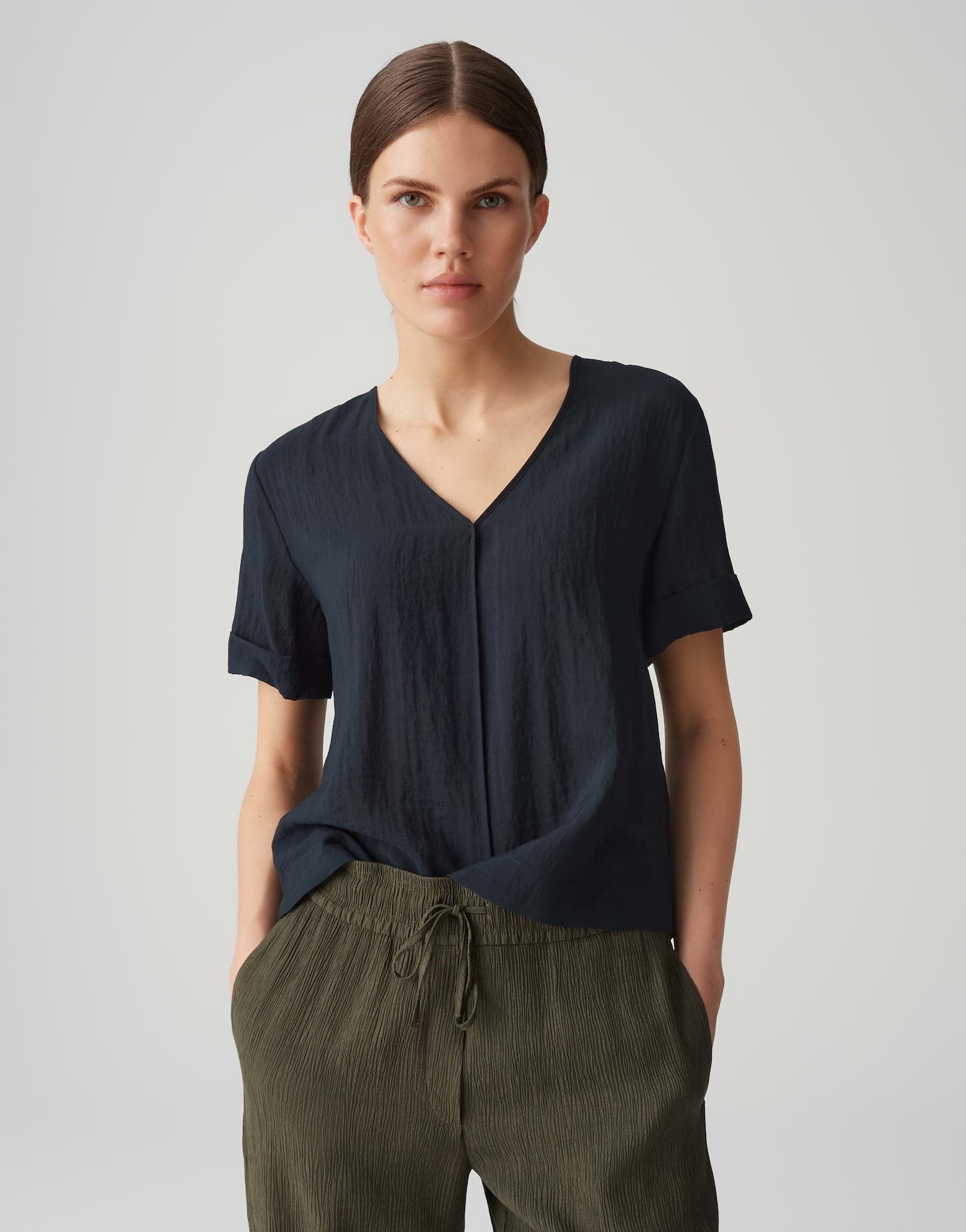 Opus Damen Blusen Coal Blue