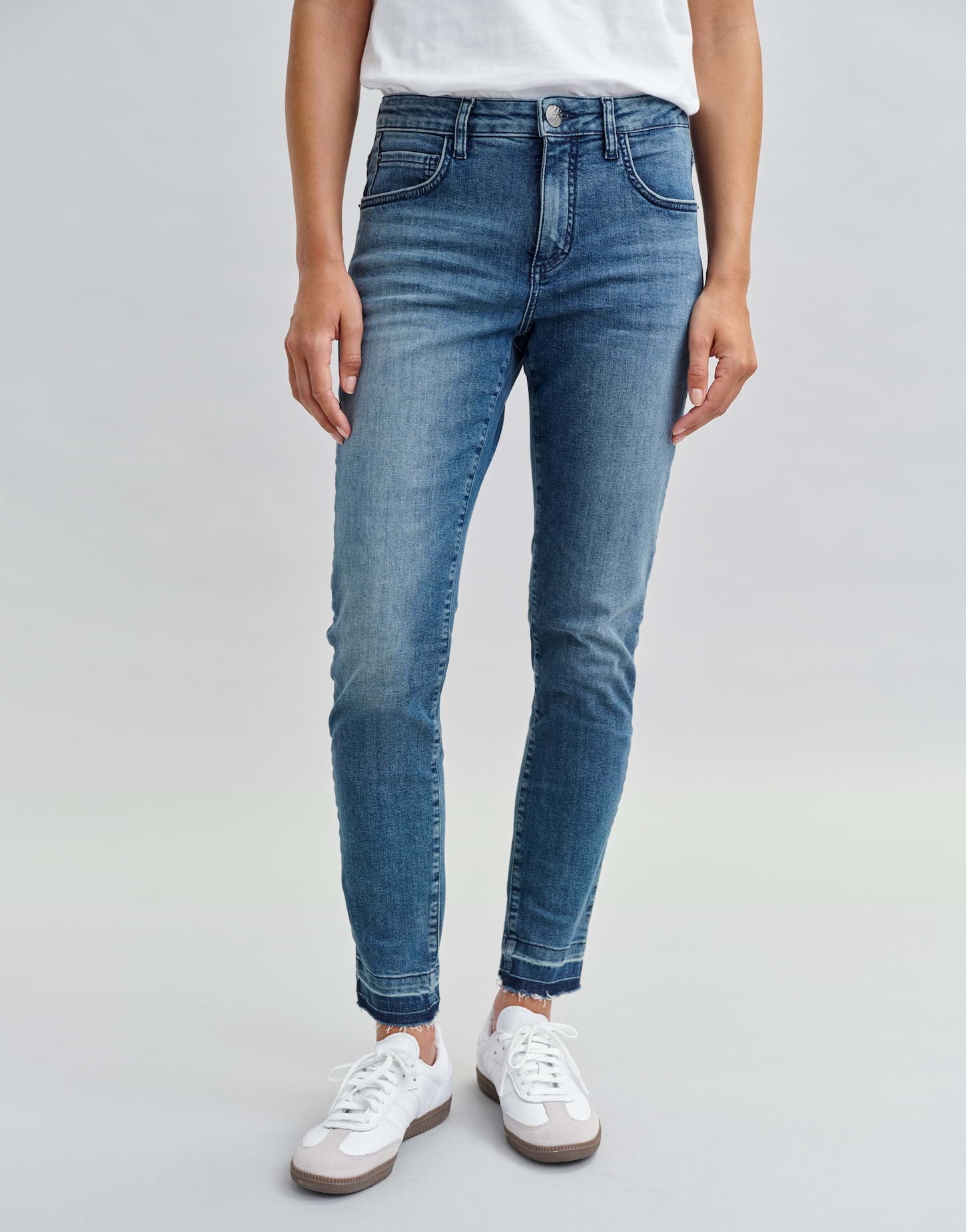 Opus Damen Jeans Sky Blue Black
