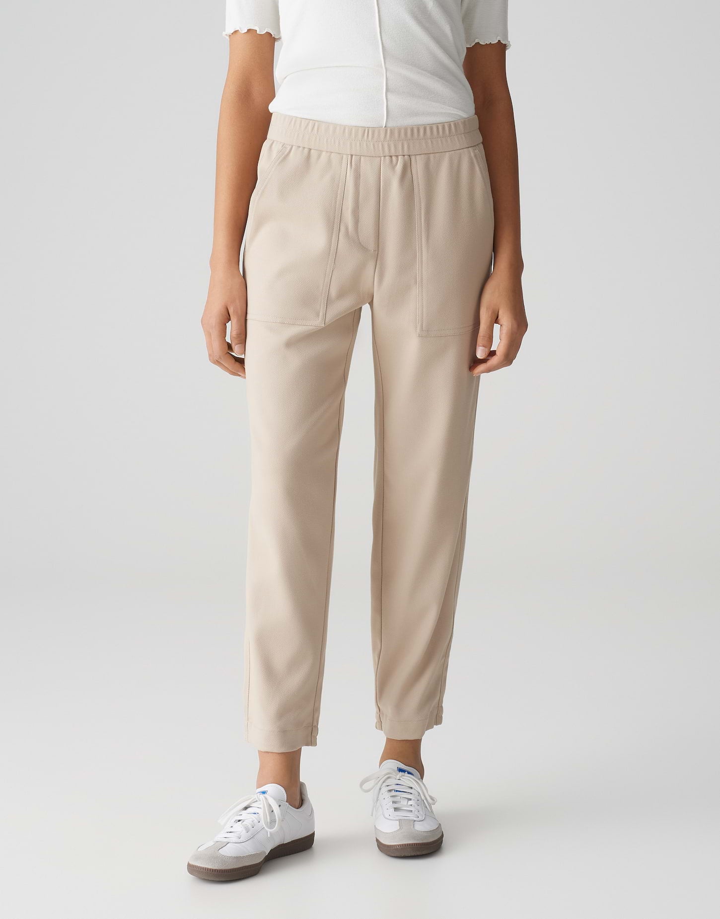 Opus Damen Hosen Soft Oat