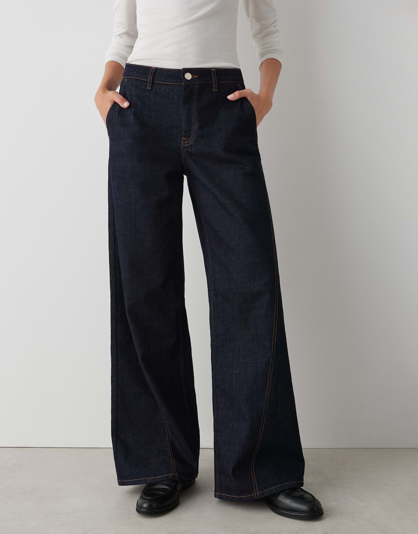 Opus Damen Jeans Dark Rinsed Blu
