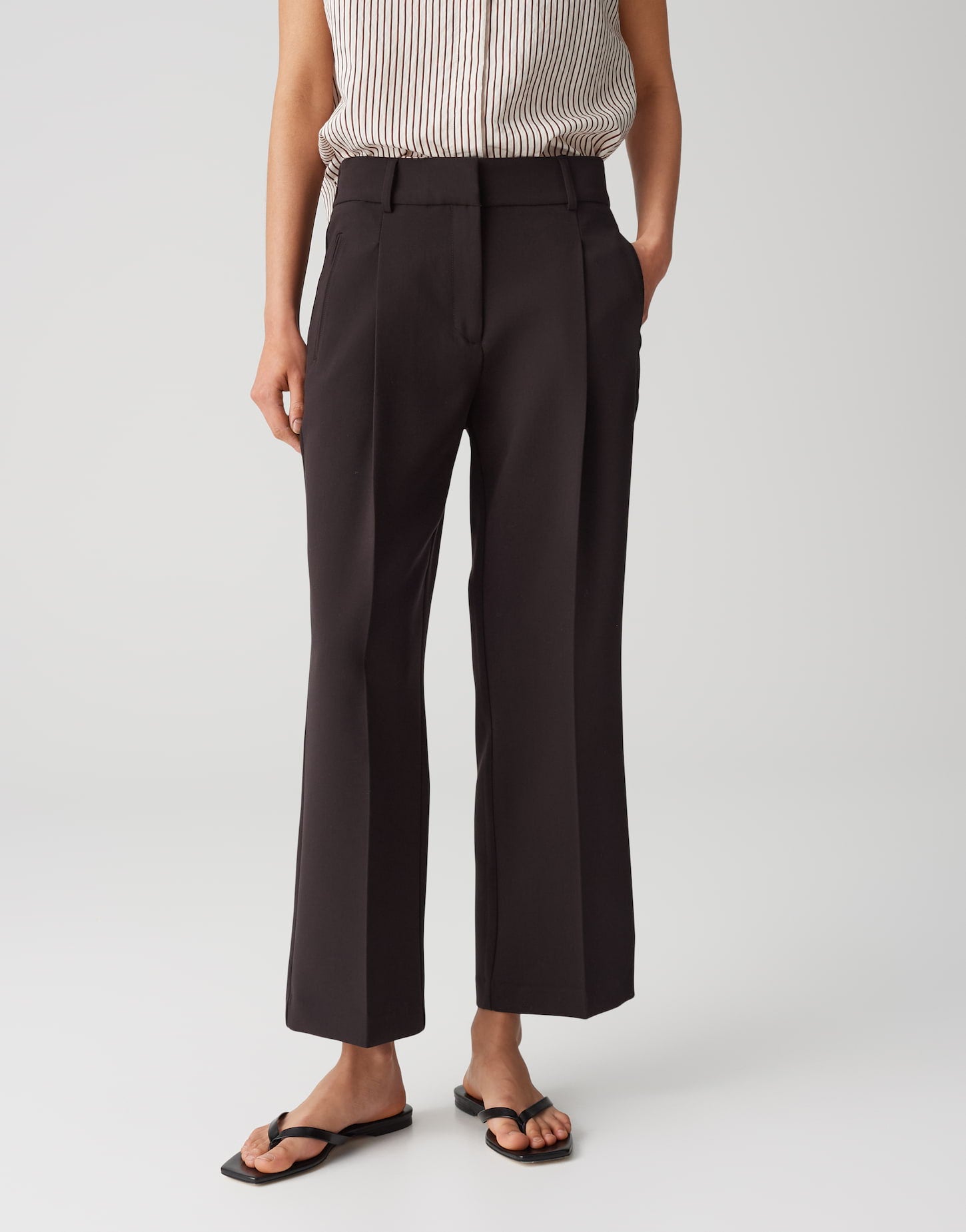 Opus Damen Hosen Midnight Brown