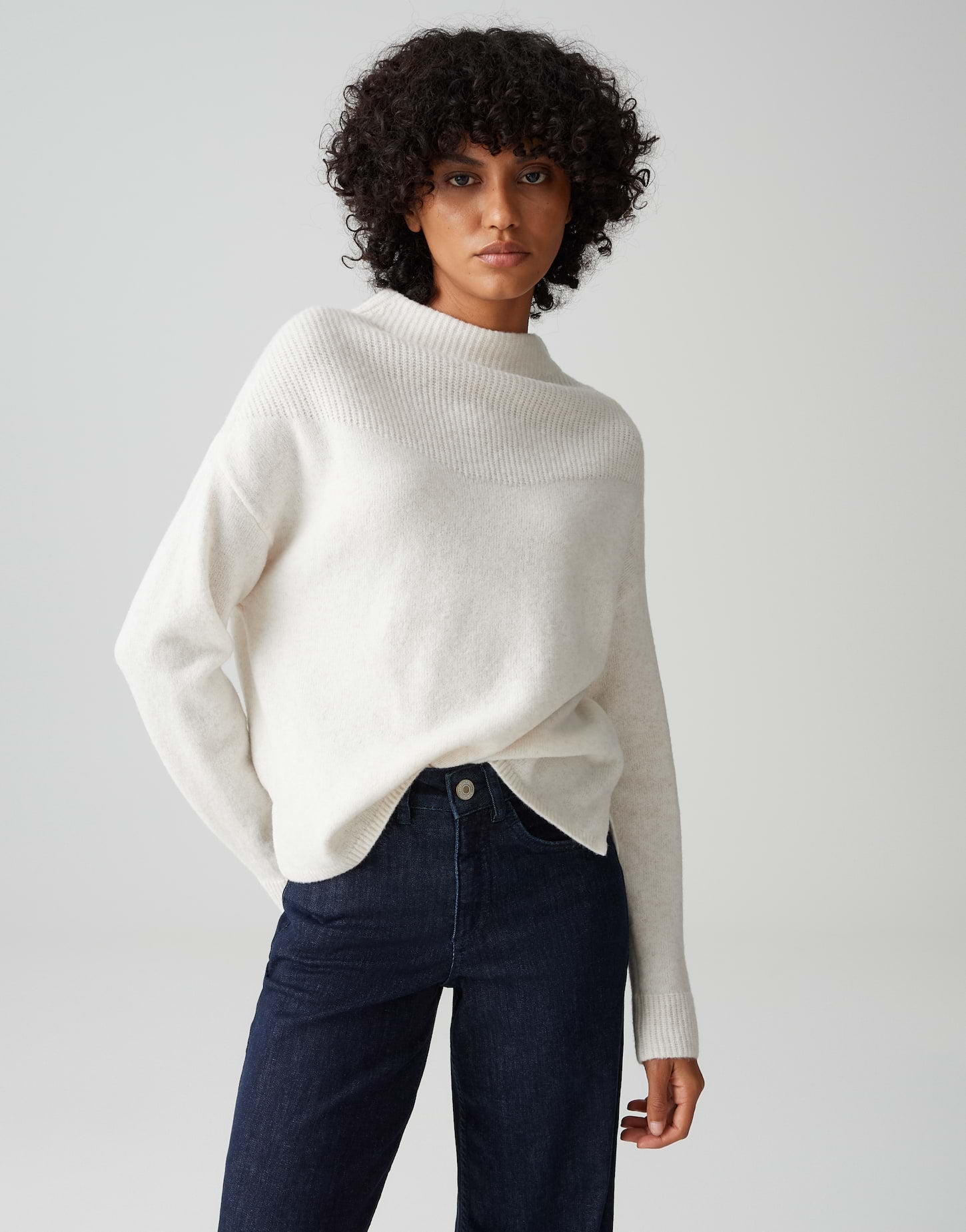 Opus Damen Pullover Soft Cream