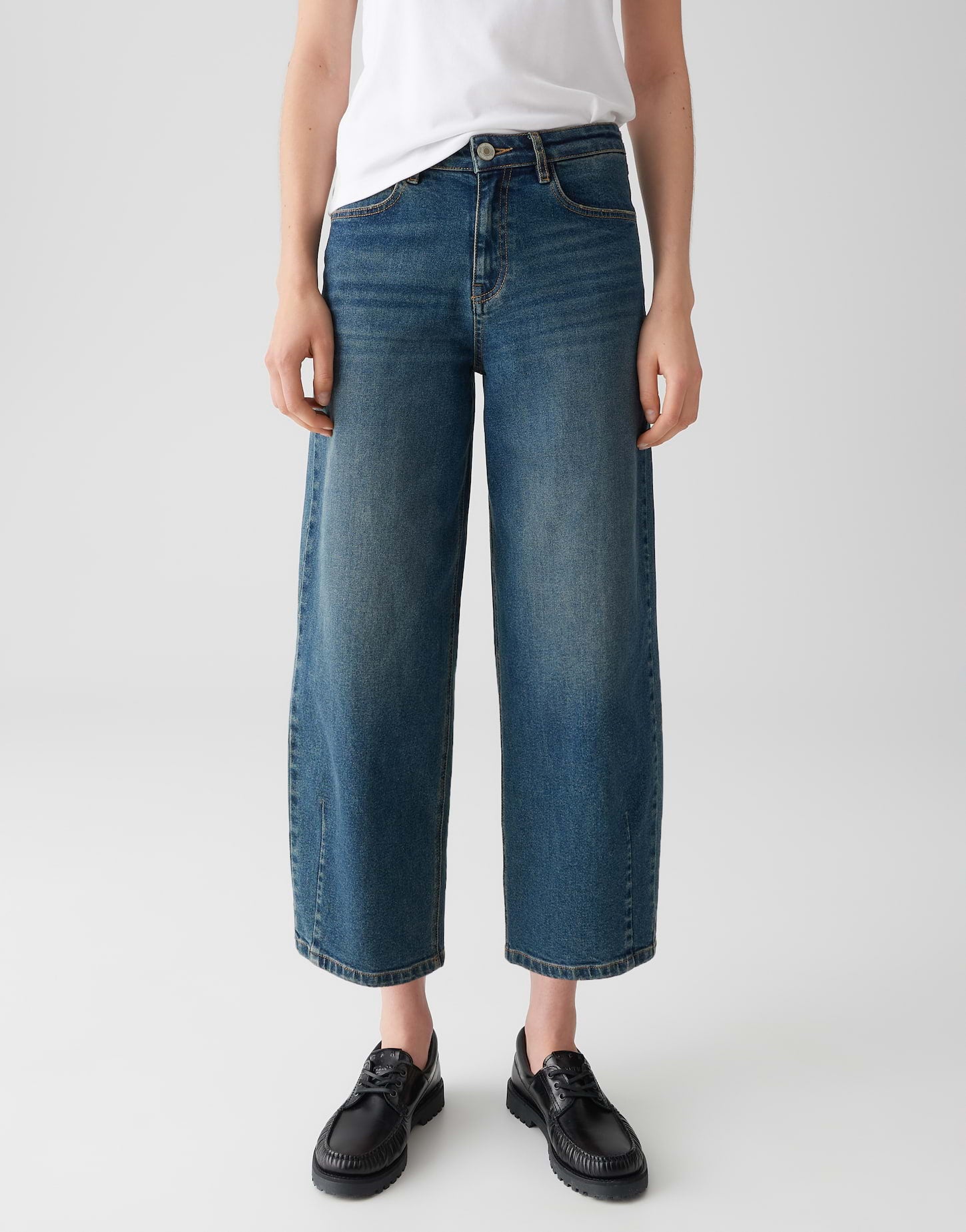 Opus Damen Jeans Mid Retro Blue