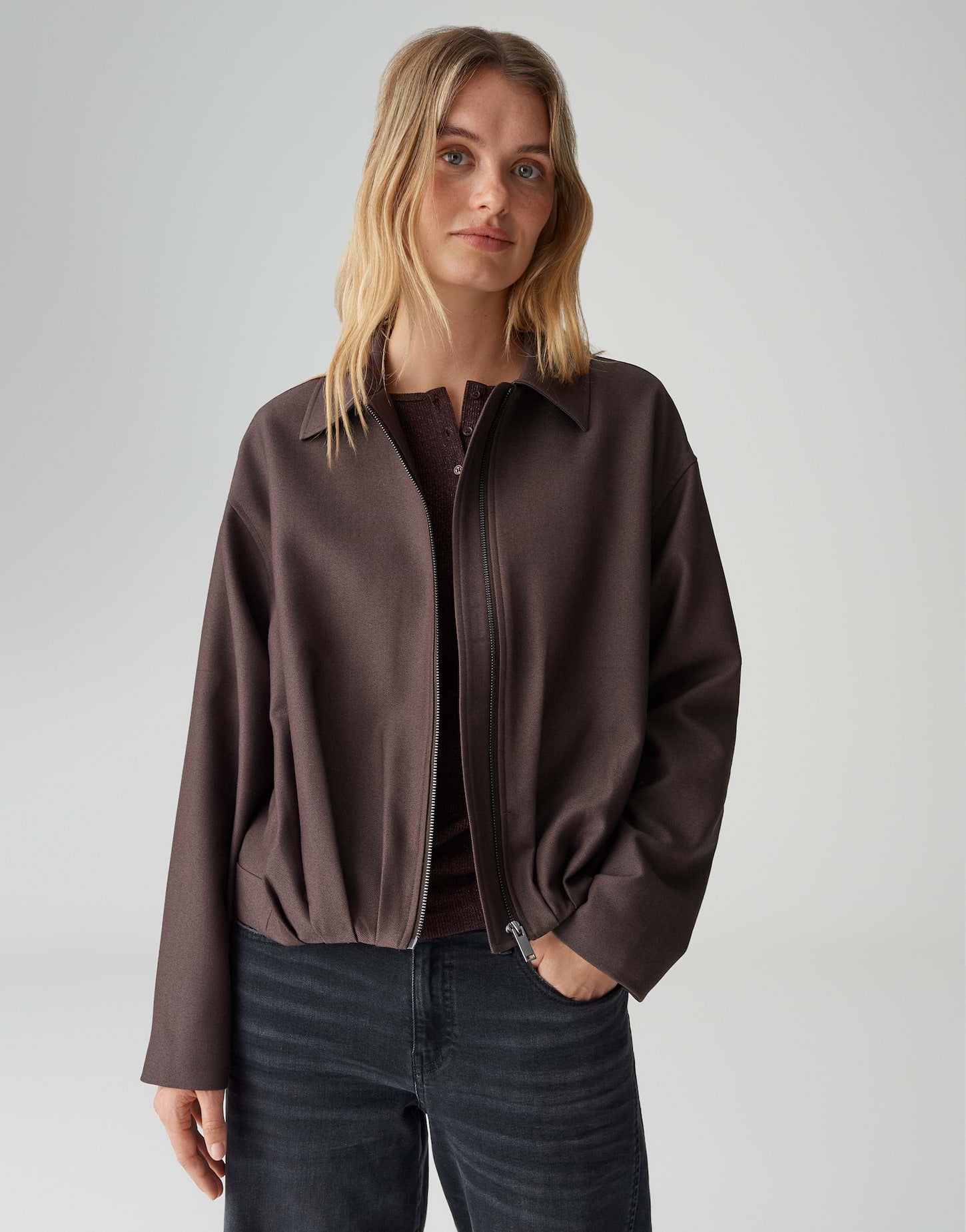 Opus Damen Blazer Coffee Bean