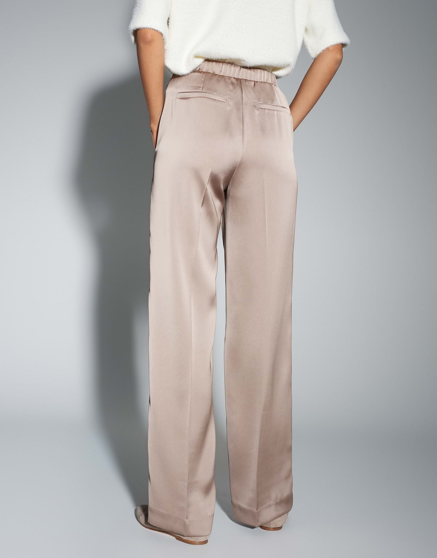 Opus Damen Hosen Warm Taupe
