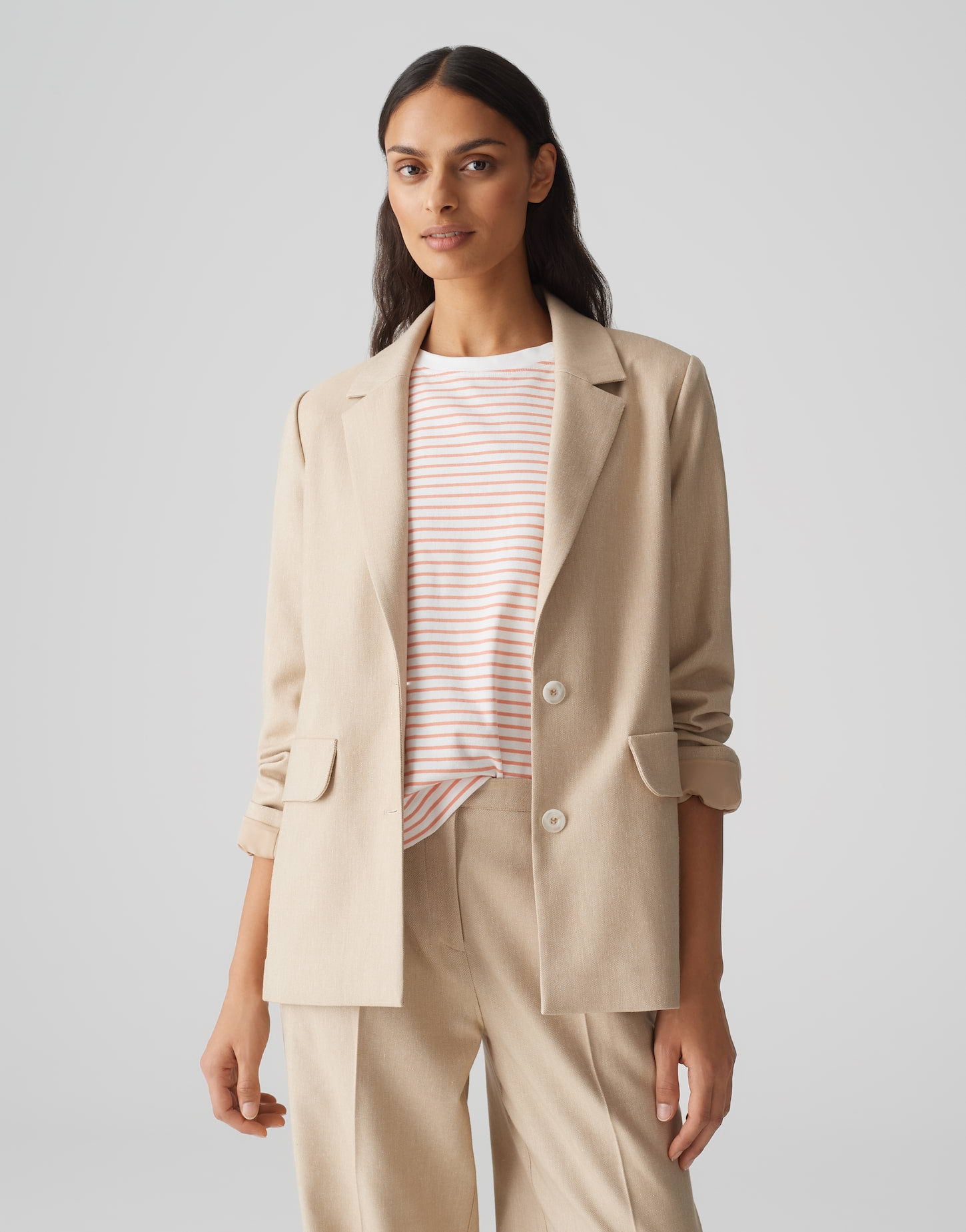Opus Damen Blazer Soft Oat