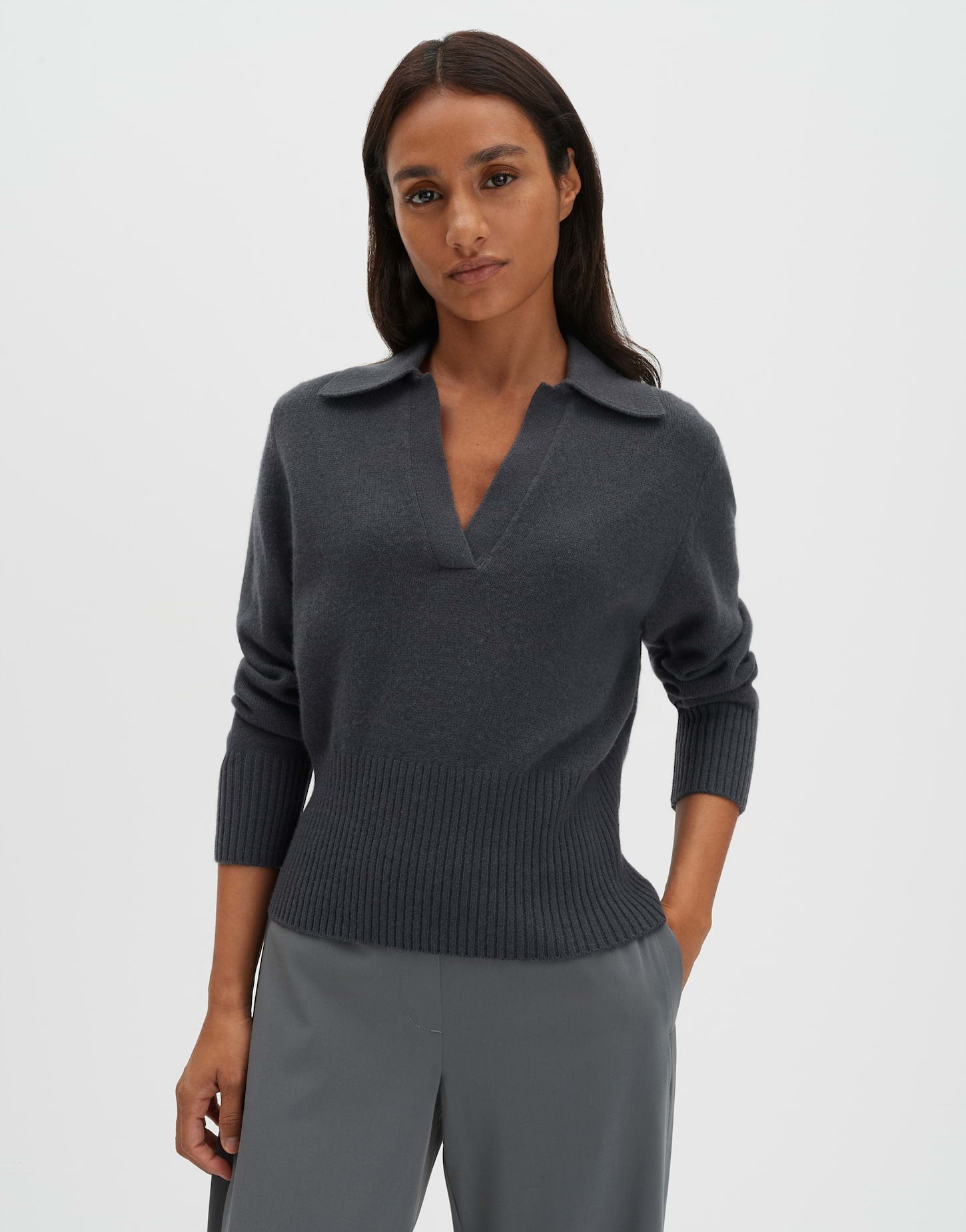 Someday Damen Pullover Coal Dust