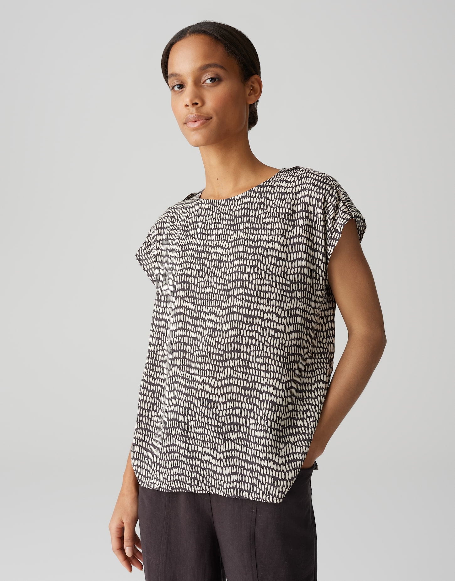 Opus Damen Blusen Midnight Brown