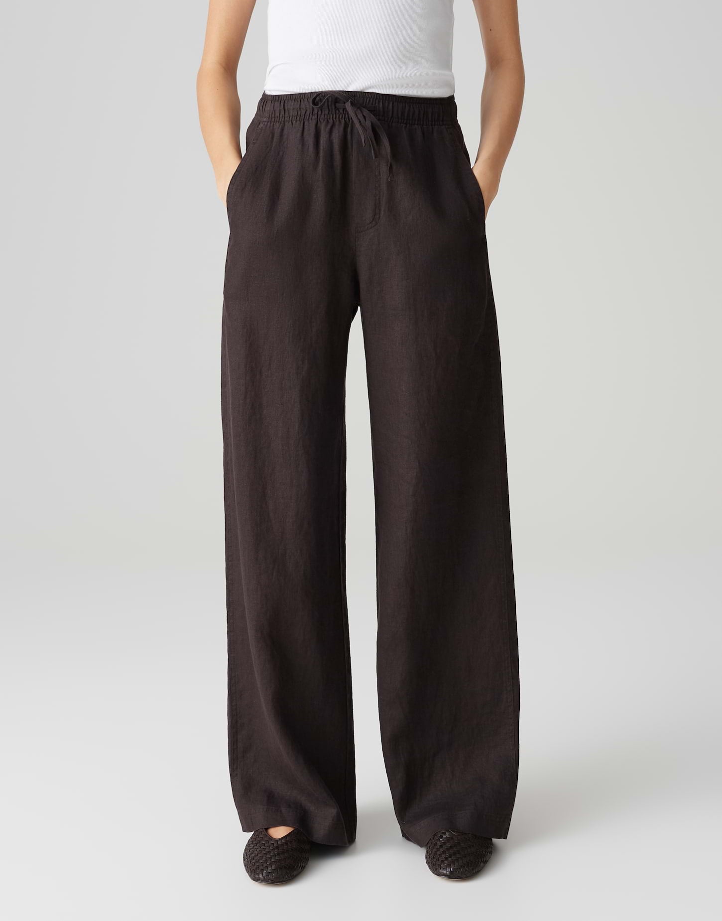 Opus Damen Hosen Midnight Brown